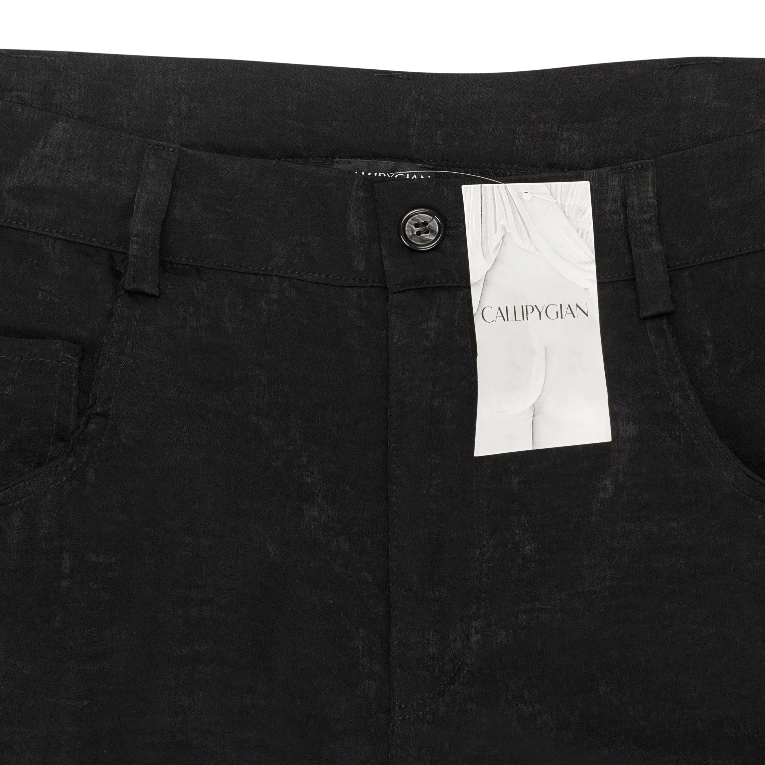 CALLIPYGIAN SATIN BLACK WOMEN'S STRAIGHT PANTS