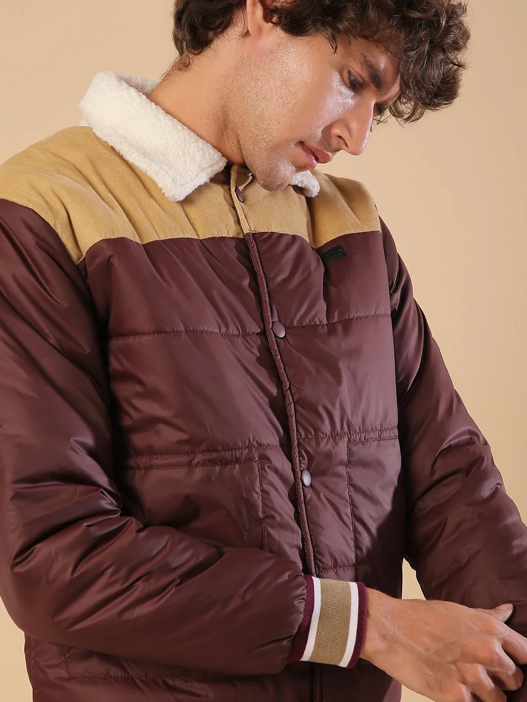 Campus Sutra Men Colorblock Stylish Windcheater Casual & Bomber Jacket