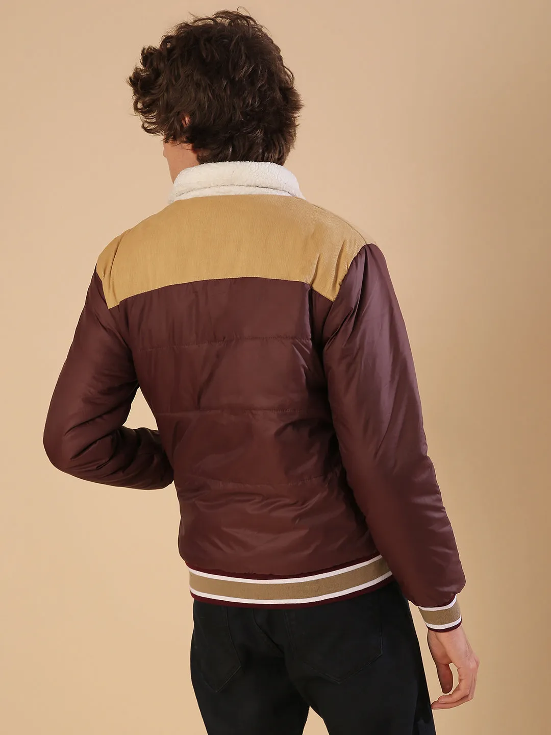 Campus Sutra Men Colorblock Stylish Windcheater Casual & Bomber Jacket