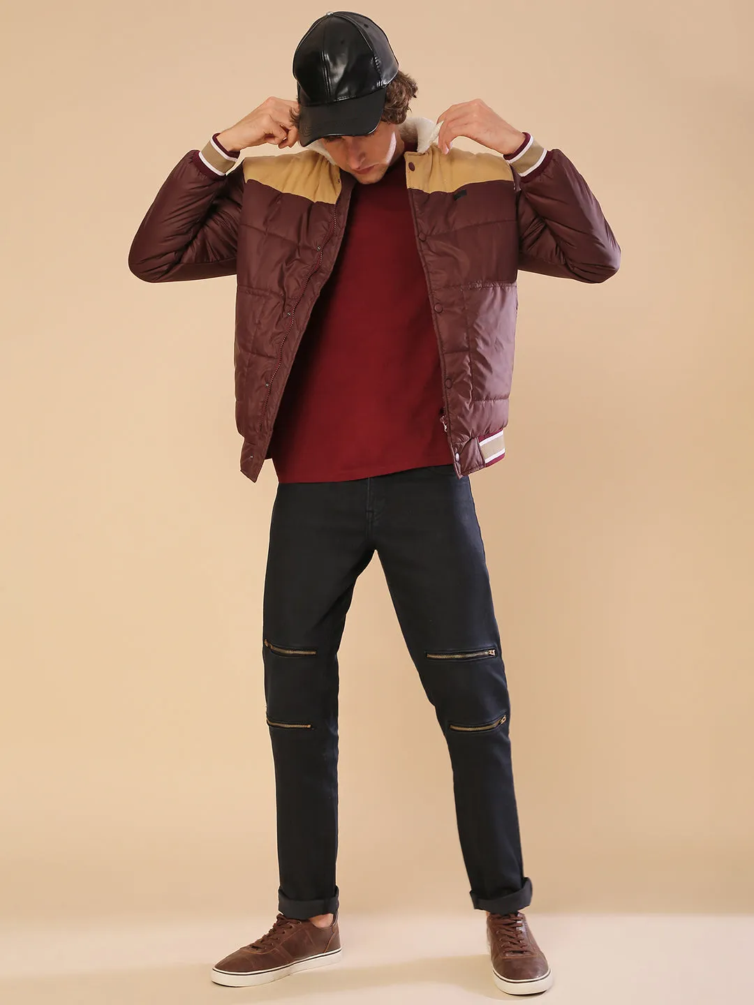 Campus Sutra Men Colorblock Stylish Windcheater Casual & Bomber Jacket