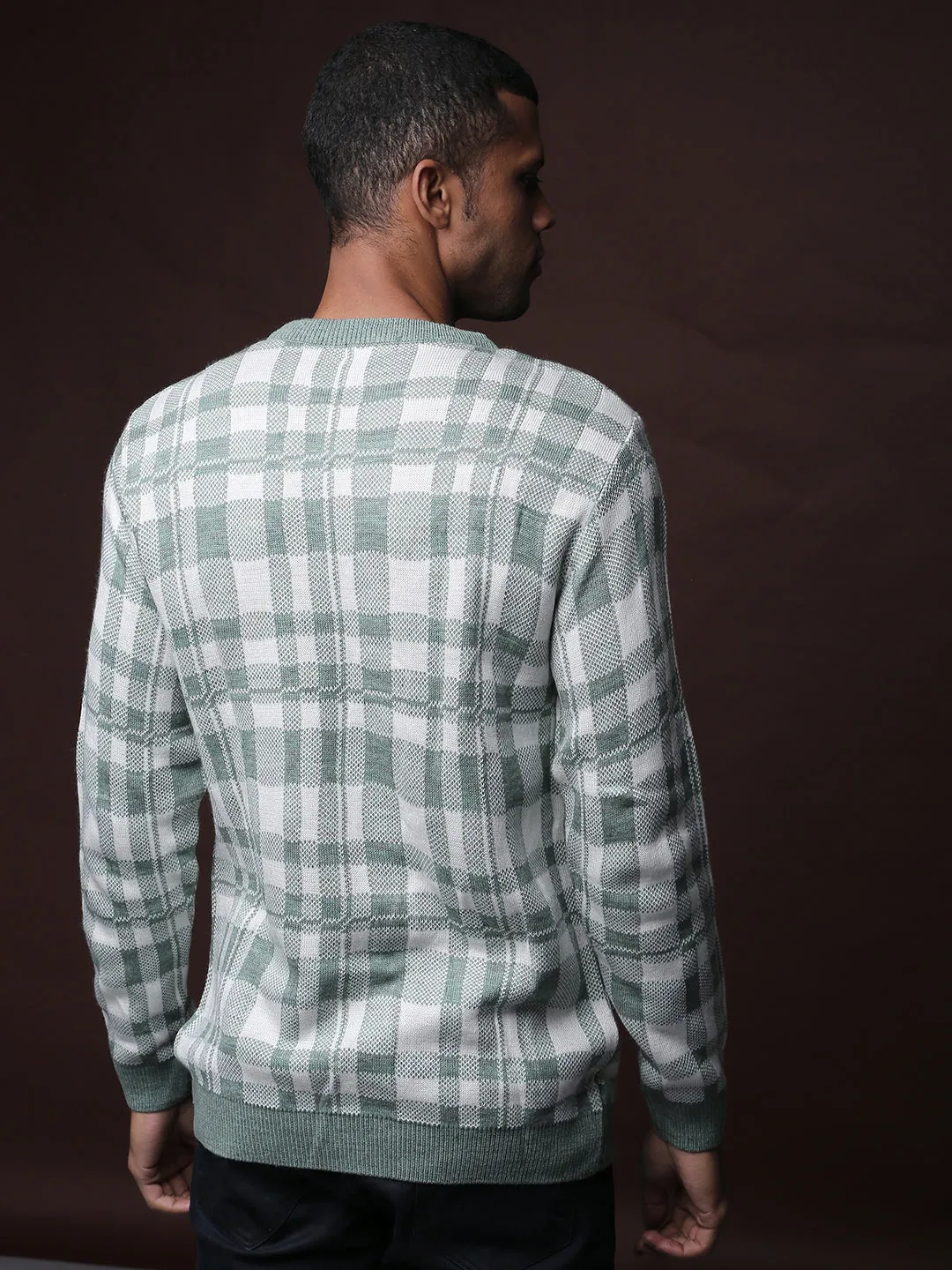 Campus Sutra Men Stylish Checks Casual Sweaters