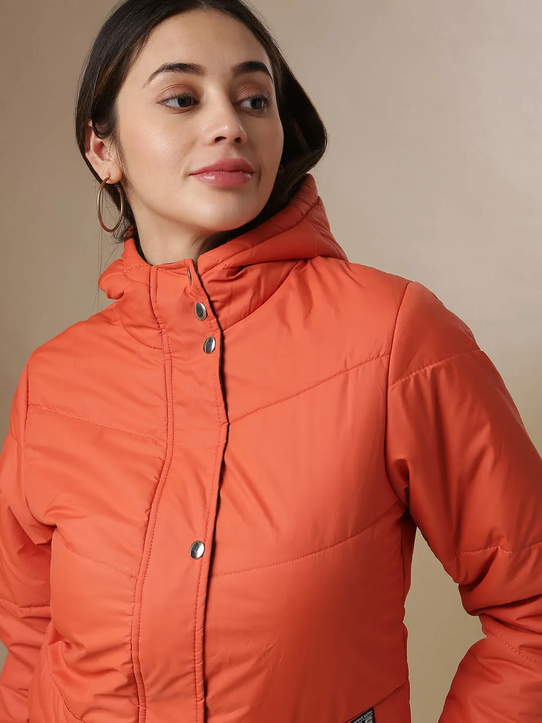 Campus Sutra Women Solid Stylish Casual Bomber Jacket