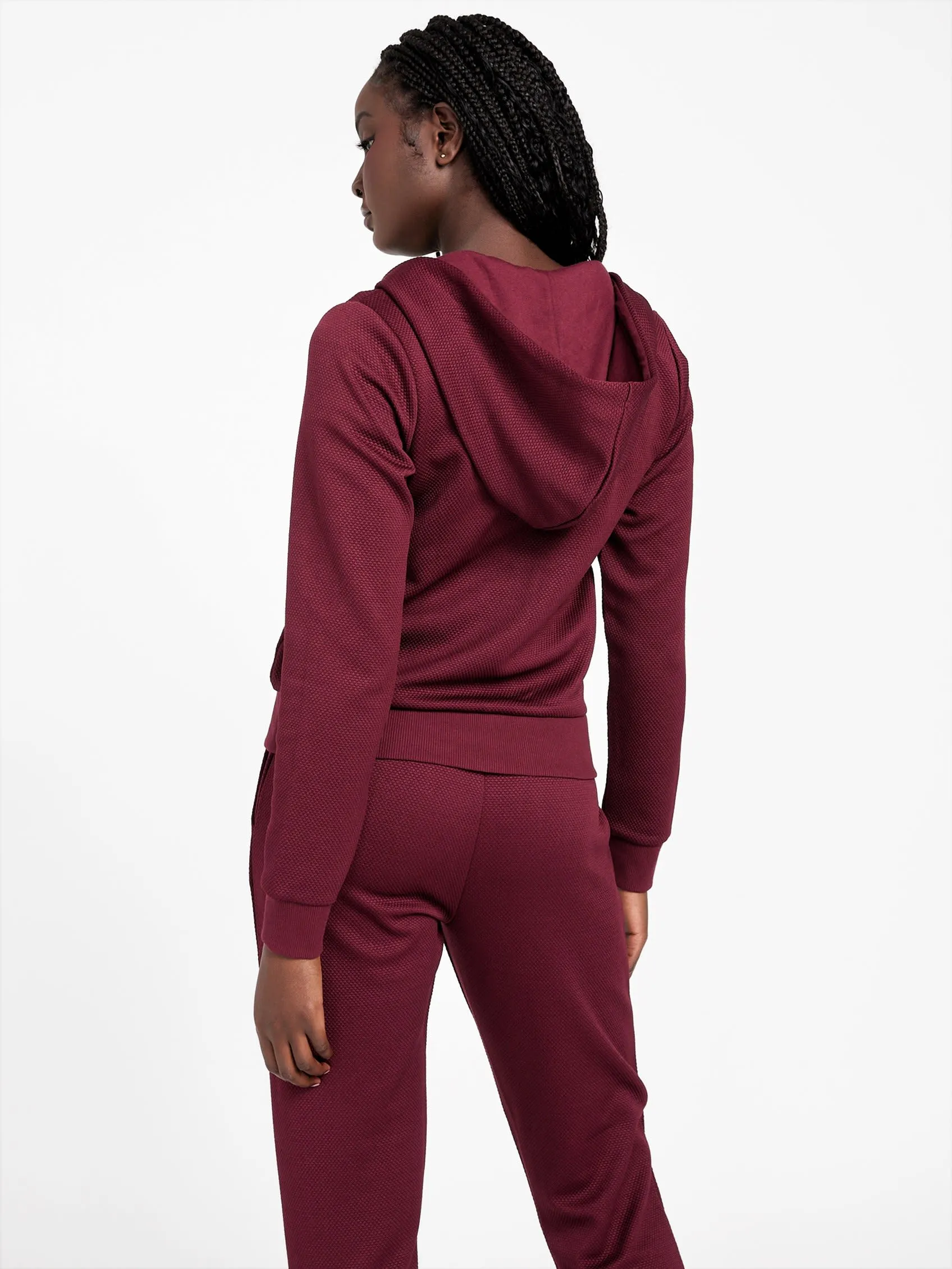 Casandra Jacquard Zip Hoodie