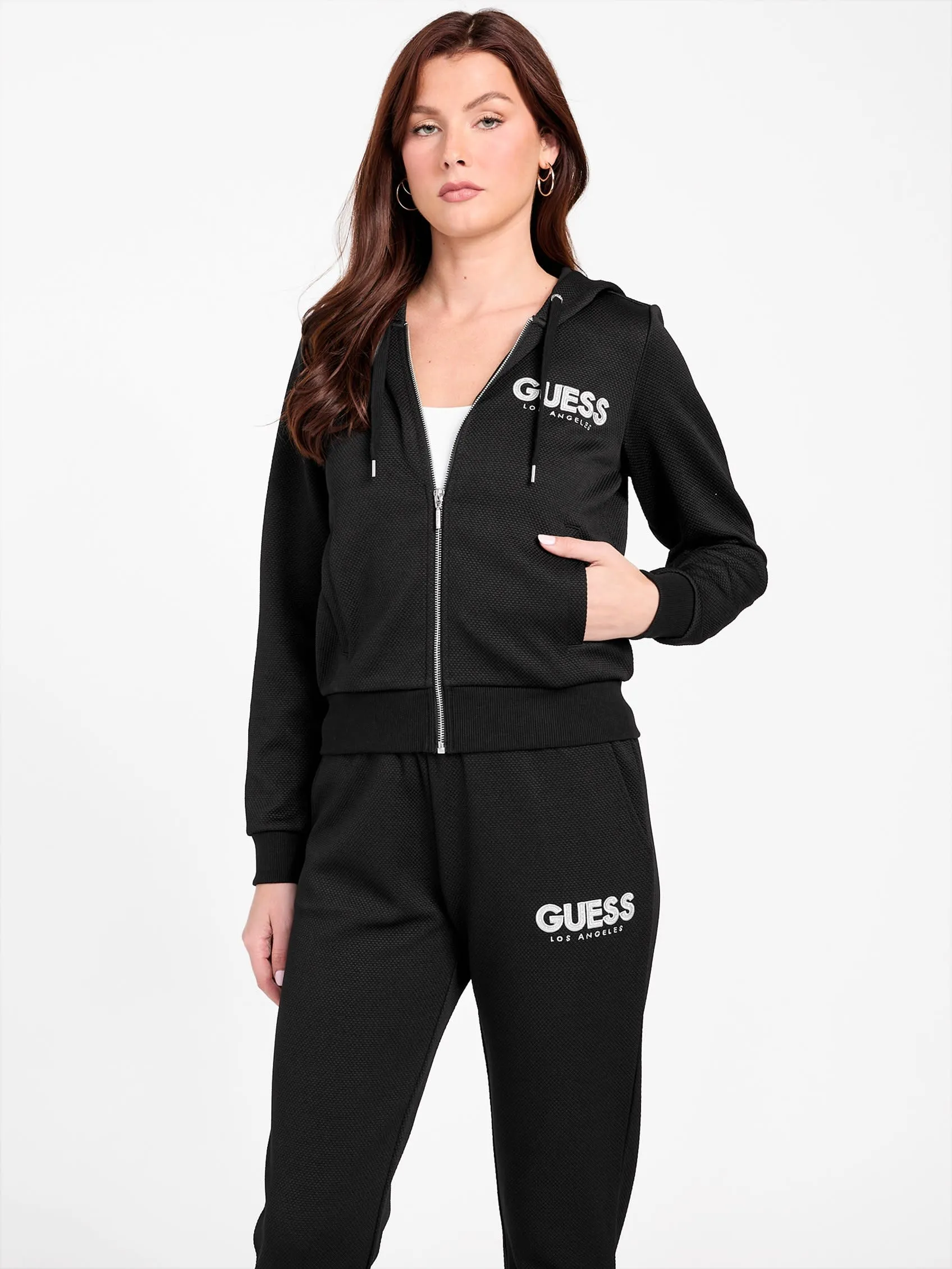 Casandra Jacquard Zip Hoodie