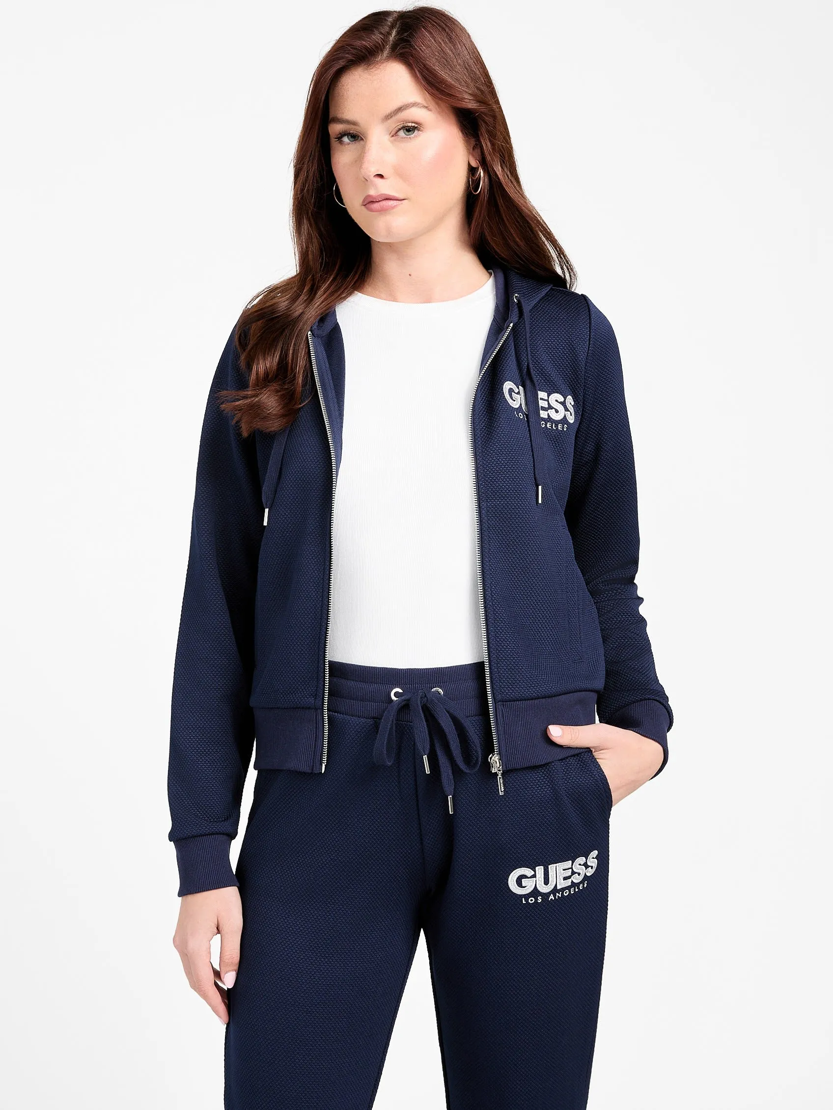Casandra Jacquard Zip Hoodie
