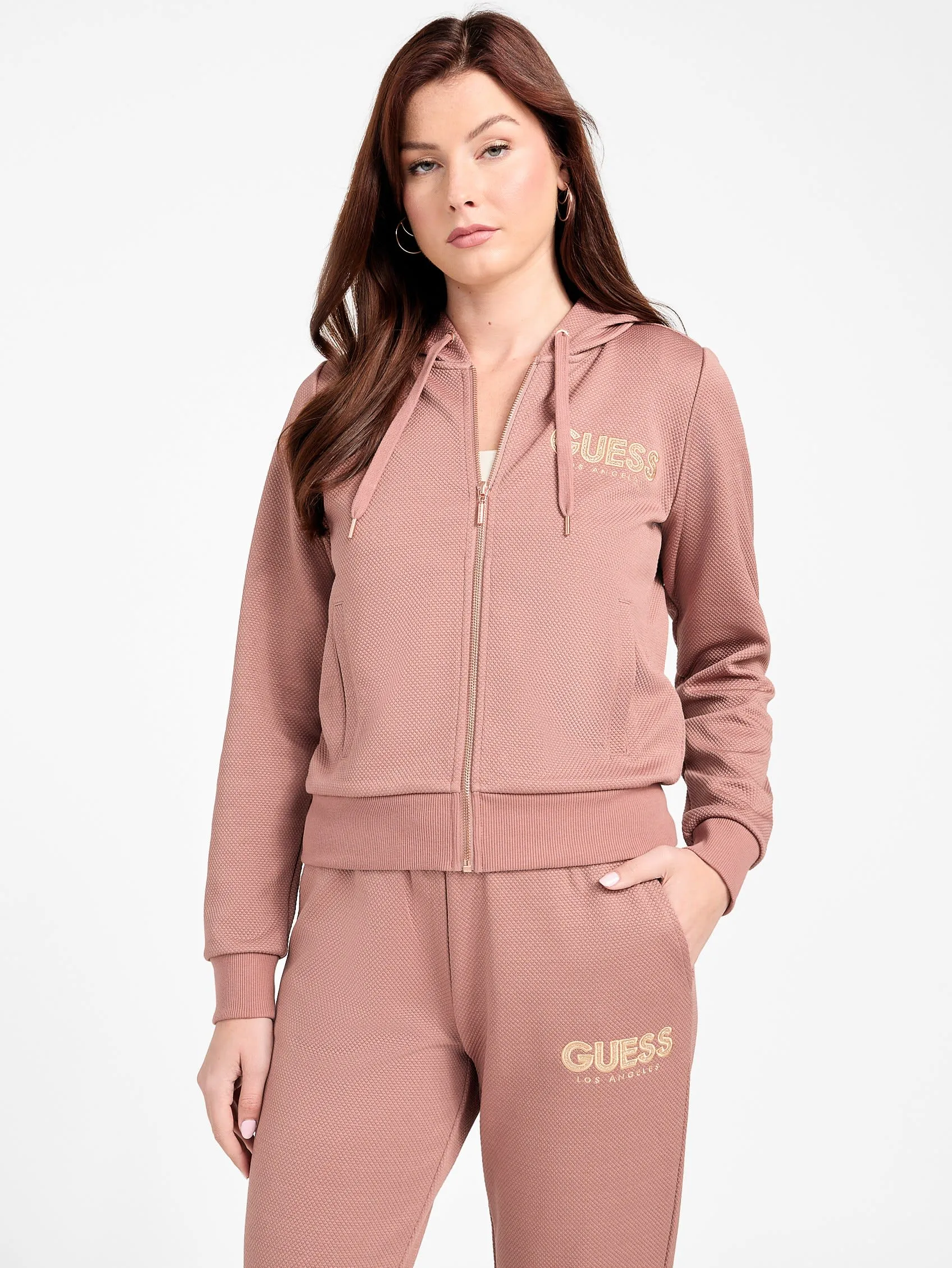 Casandra Jacquard Zip Hoodie