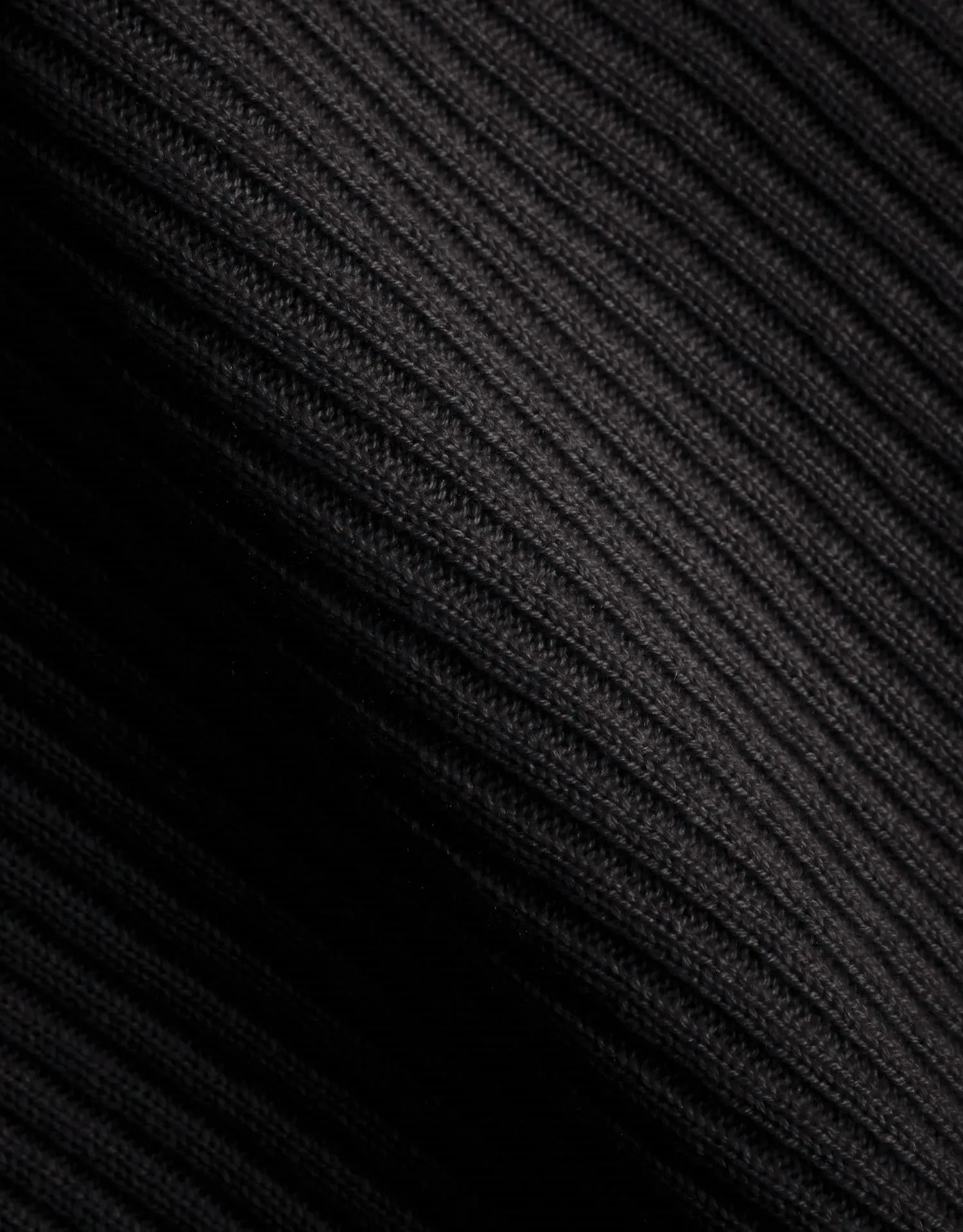 Cashmere Blend Rib Sweater In Black