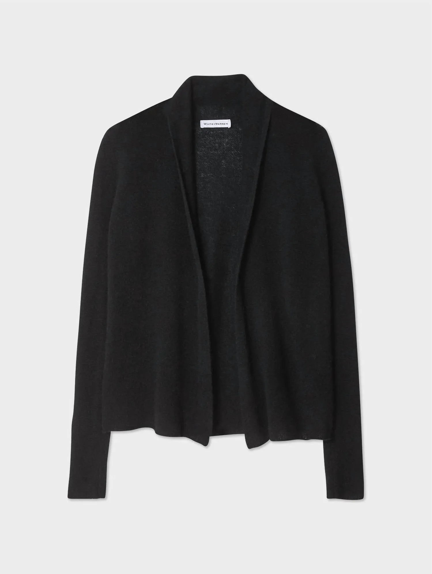 Cashmere Mini Trapeze Cardigan In Black