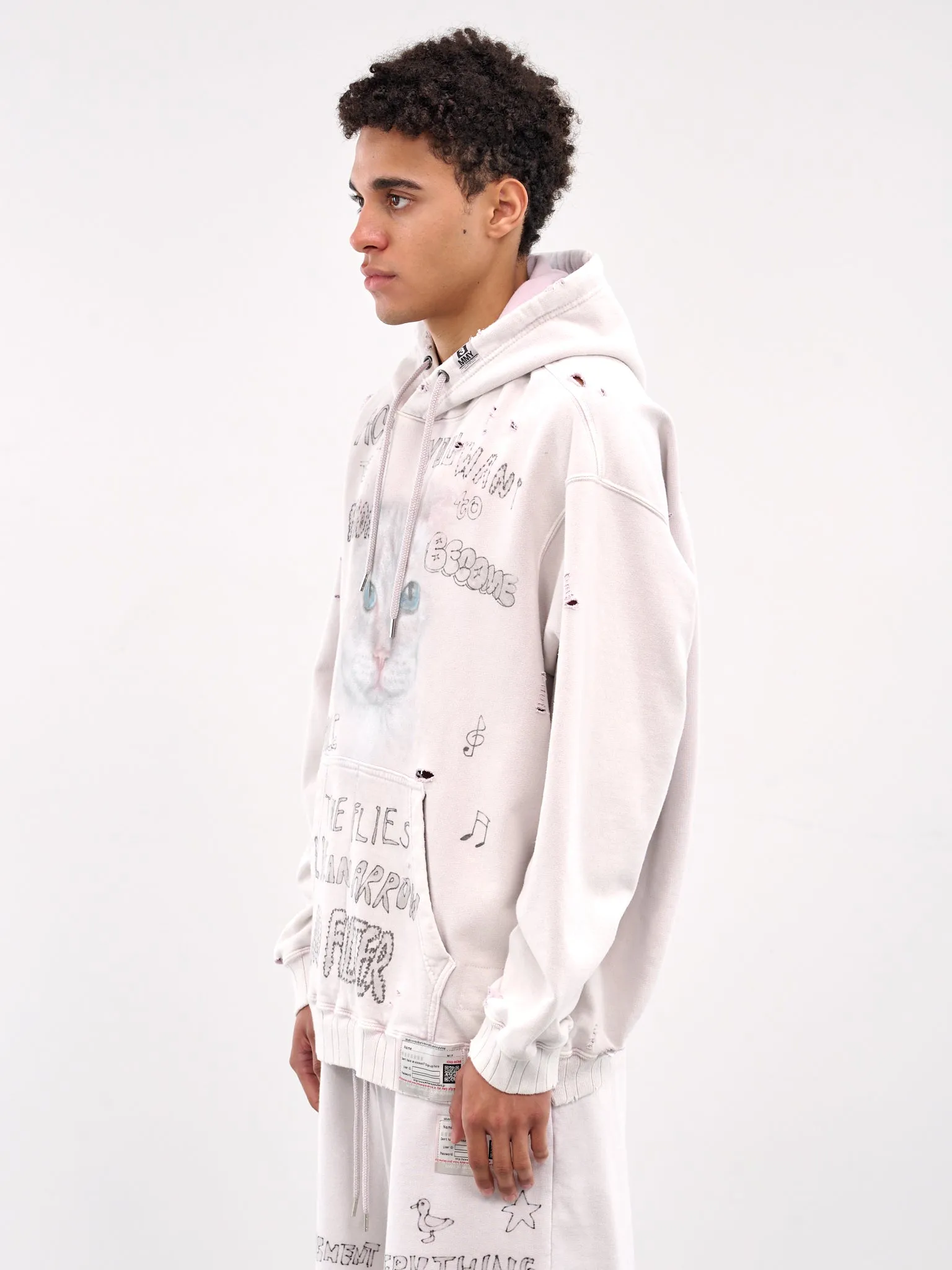 Cat Graphic Hoodie (A14HD542-PINK)