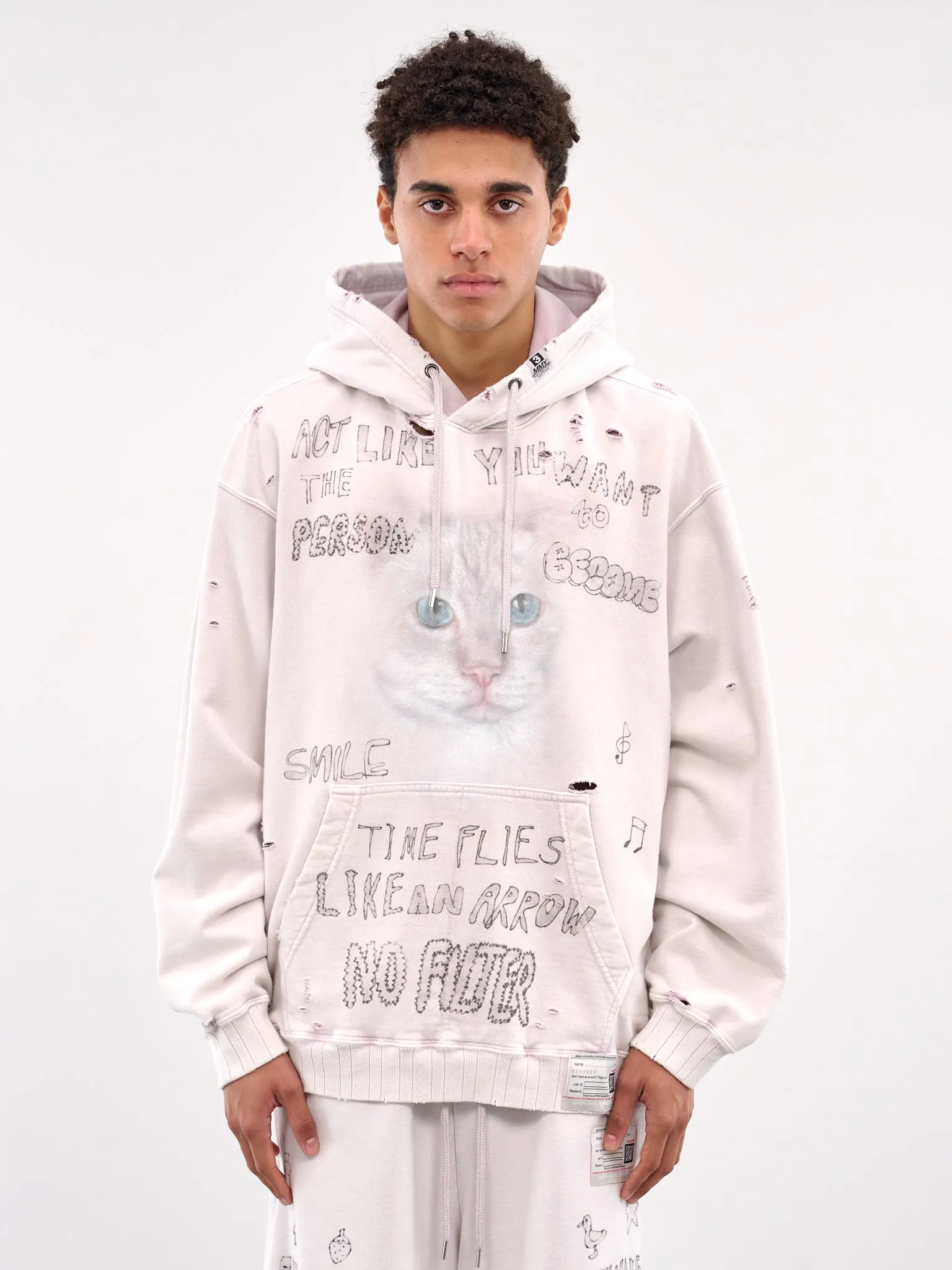 Cat Graphic Hoodie (A14HD542-PINK)
