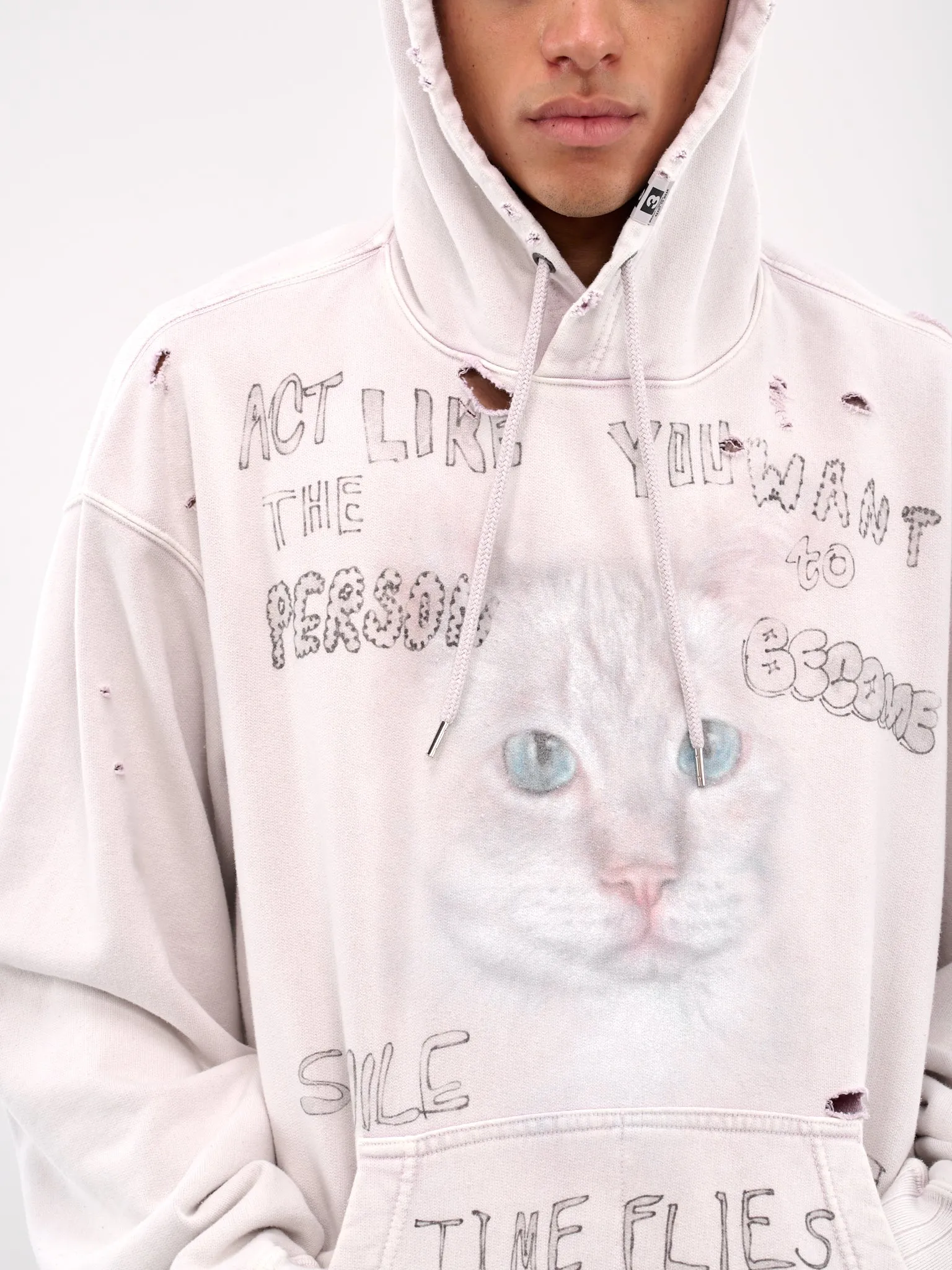 Cat Graphic Hoodie (A14HD542-PINK)
