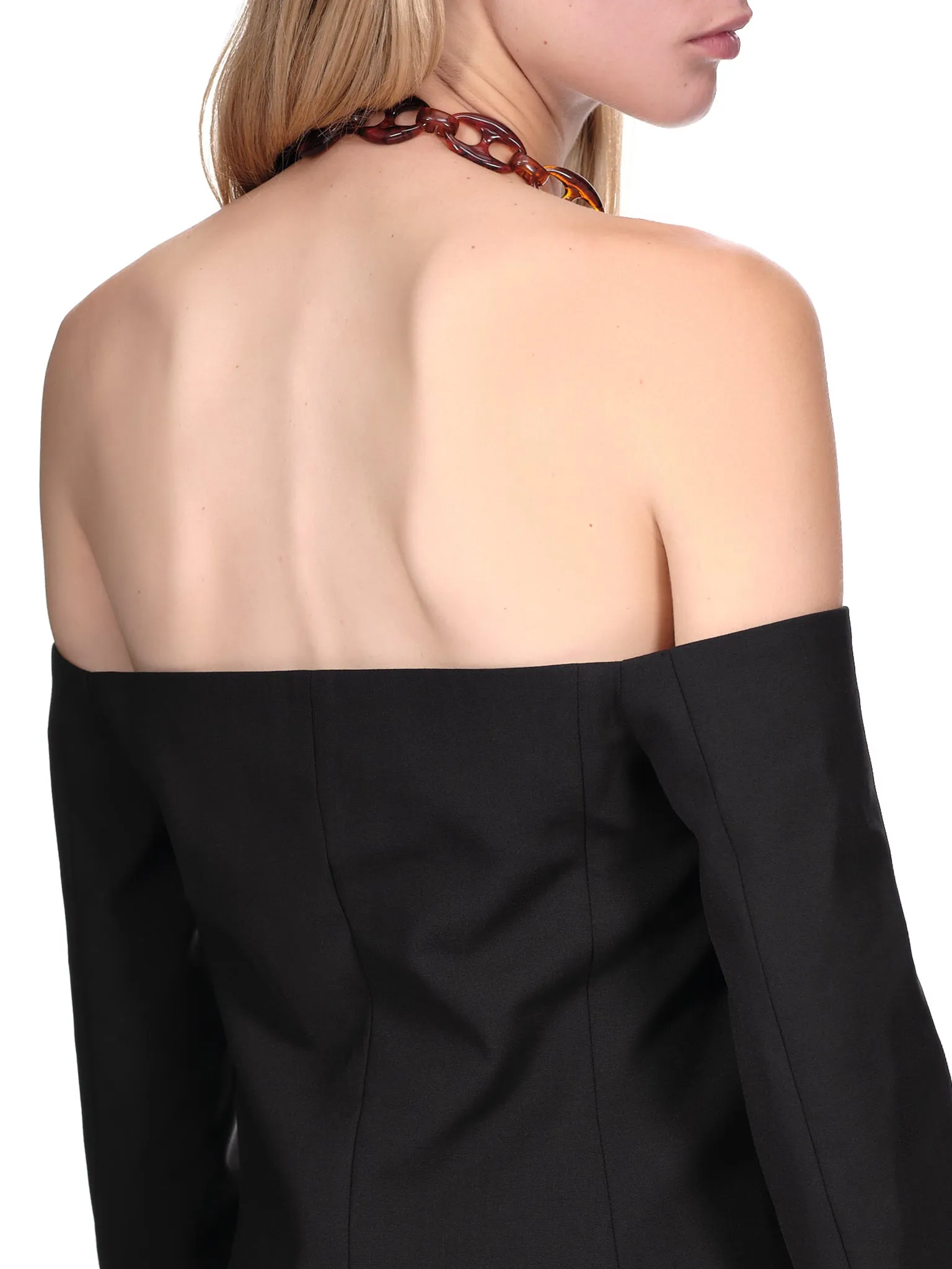 Chain Detail Blazer (COP-V27106-BLACK)