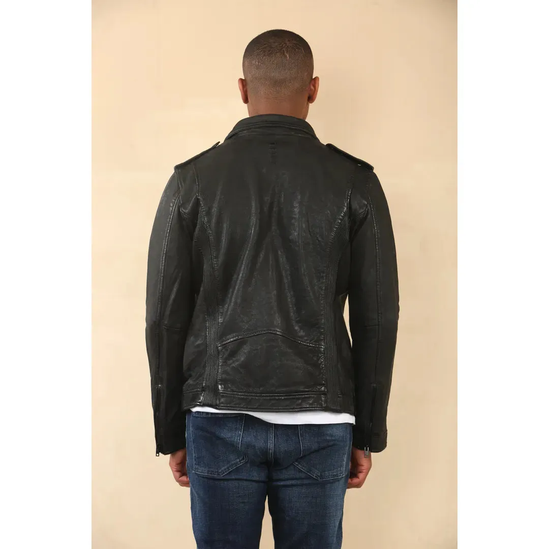 Classic Leather Shirt Jacket