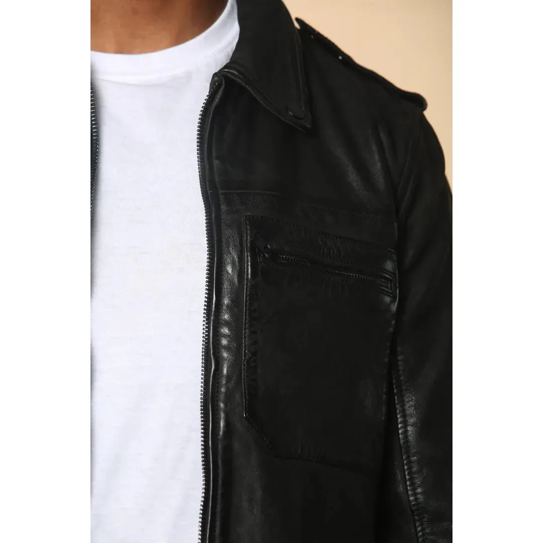 Classic Leather Shirt Jacket