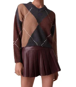 Cole Sweater In Charcoal Grey/multi