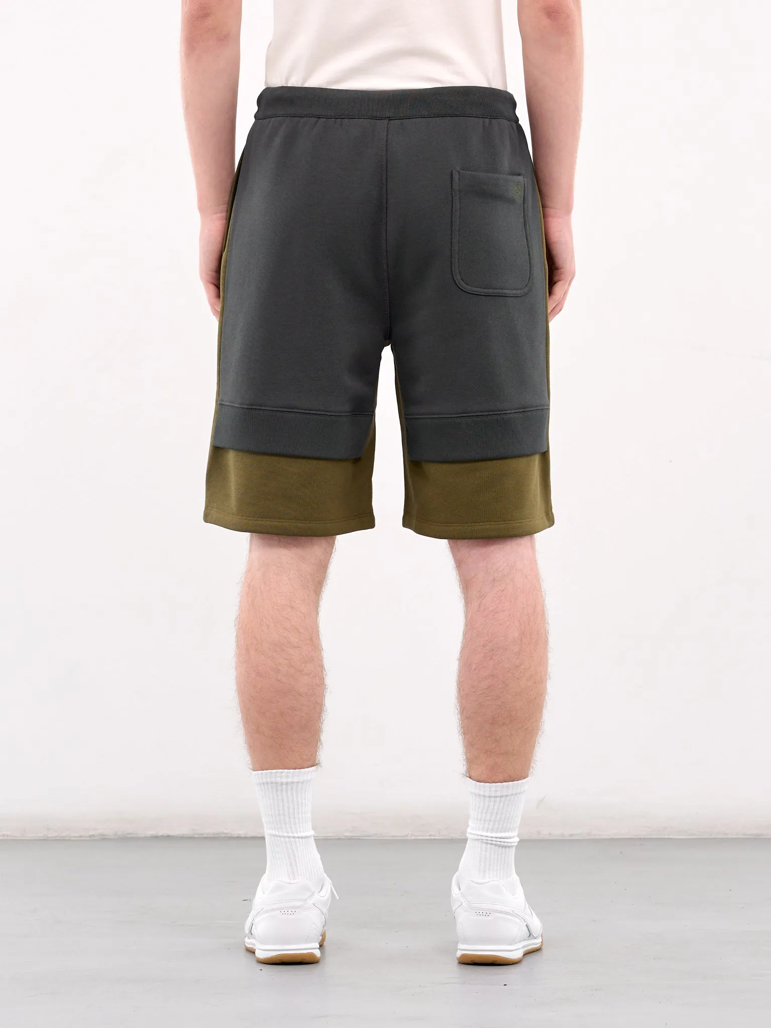 Cotton Elasticated Shorts (H526Y1KKX09-KHAKI-GREEN-ANTHRA)