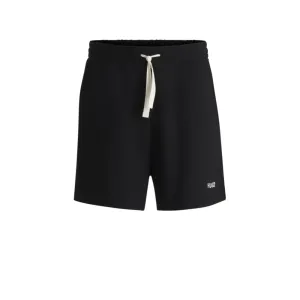 Cotton-terry shorts with contrast logo