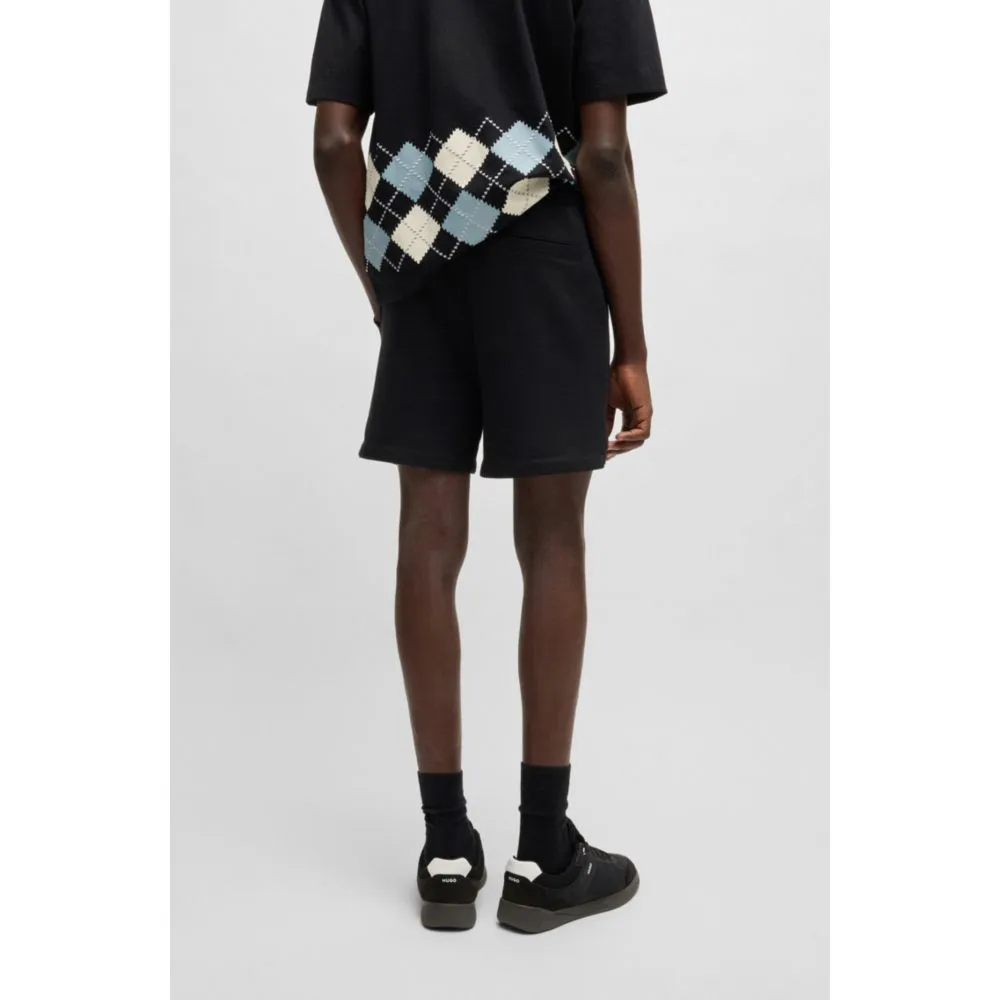 Cotton-terry shorts with contrast logo