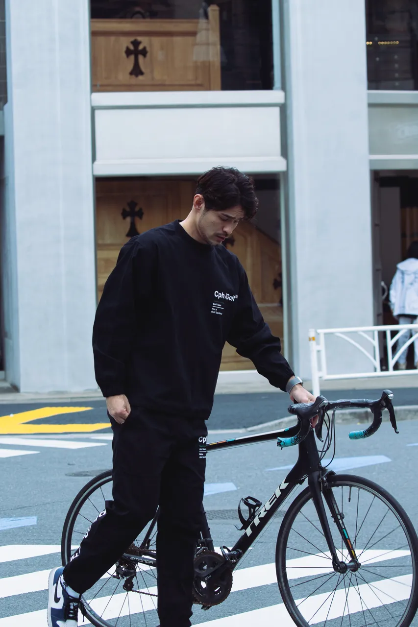 #COTTON TRACK JOGGER PANTS BLACK