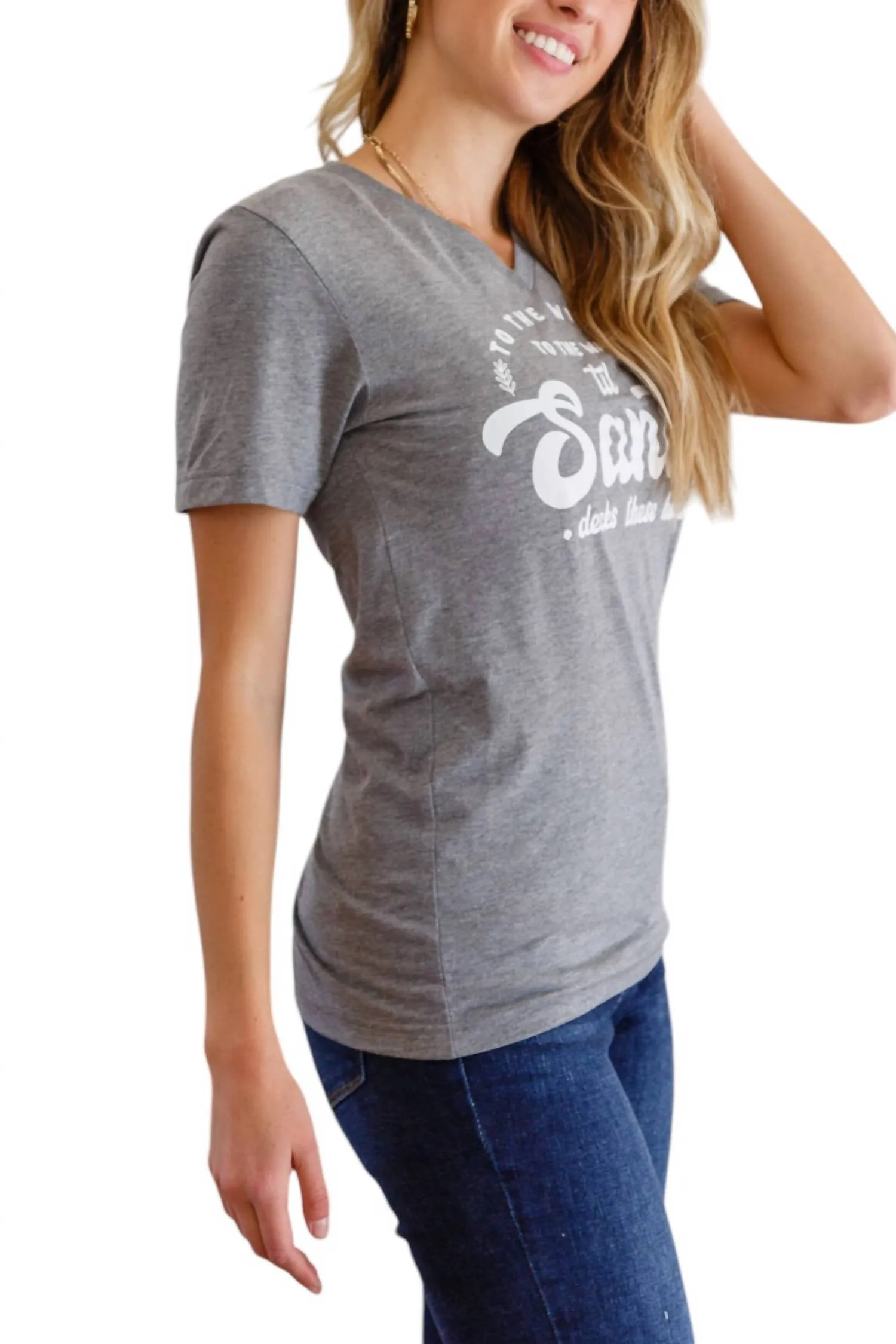 Deck The Halls Hip Hop T-Shirt In Cozy Grey And White