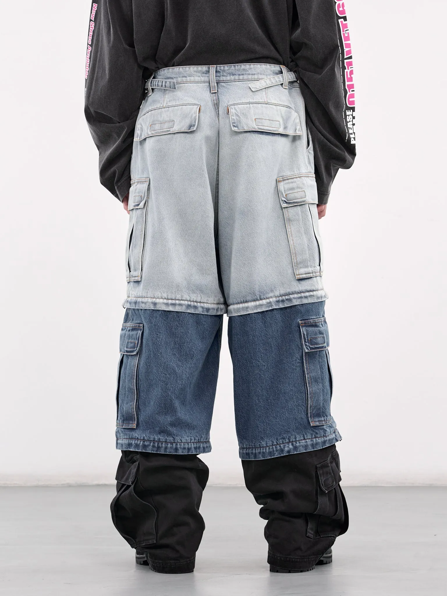 Deconstructed Triple Cargo Pants (UA66PA510N-DENIM)