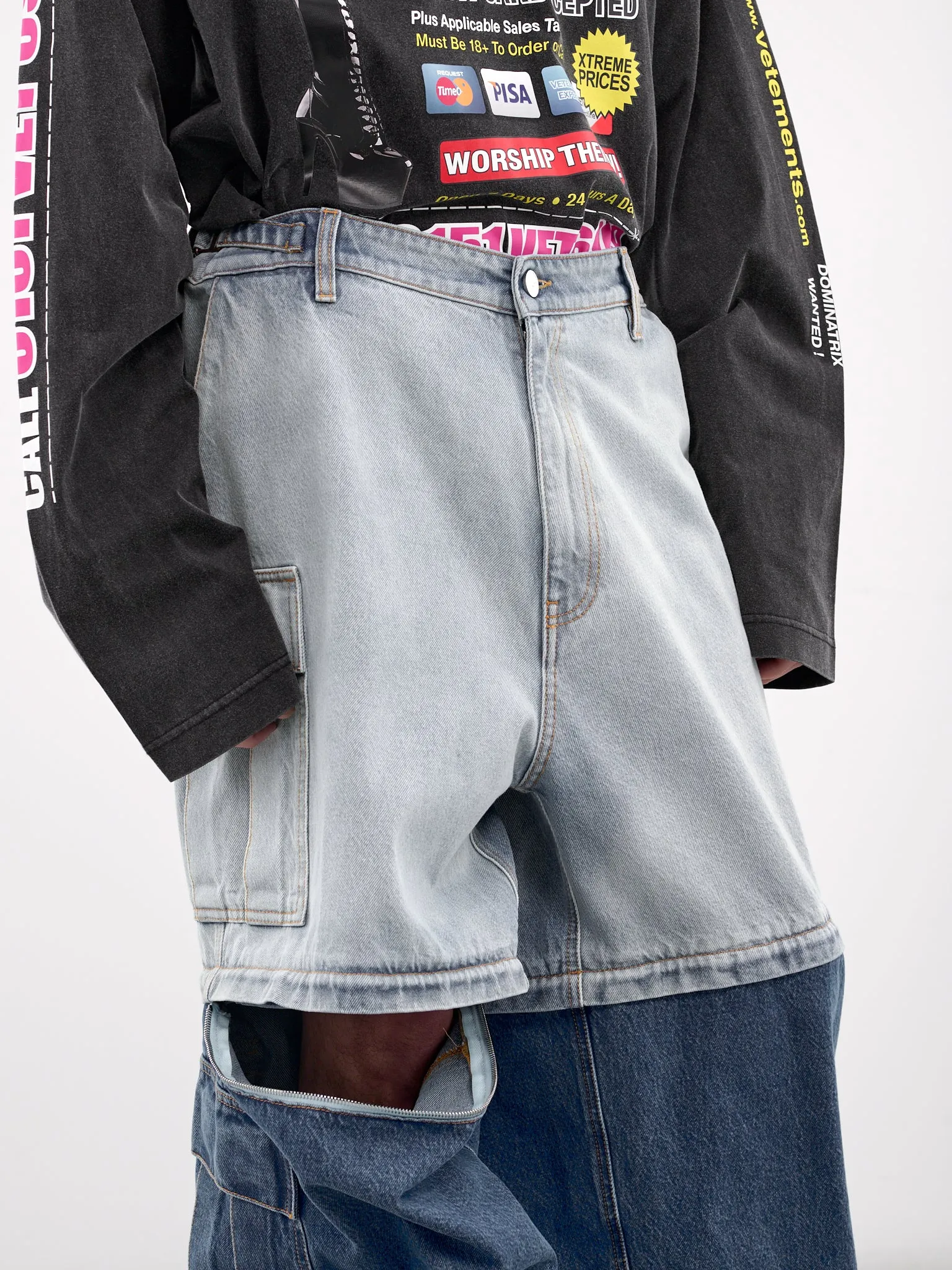 Deconstructed Triple Cargo Pants (UA66PA510N-DENIM)