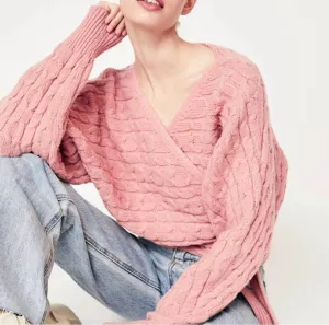 Donati Wrap Sweater In Bapi (Pink)