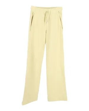 Dries Van Noted Drawstring Sweat Pants in Yellow Wool