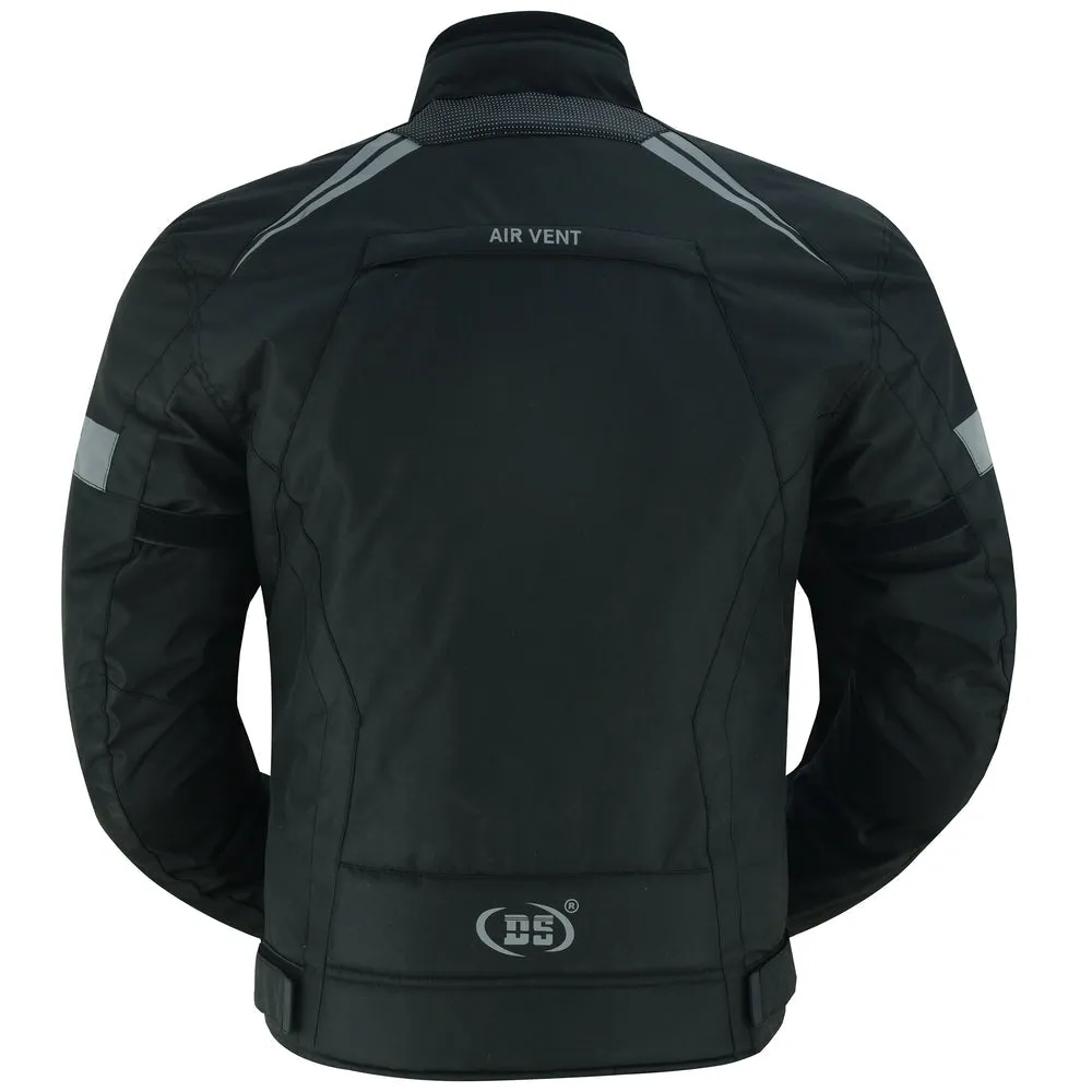 DS Flight Wings - Mens Textile Motorcycle Jacket - Black