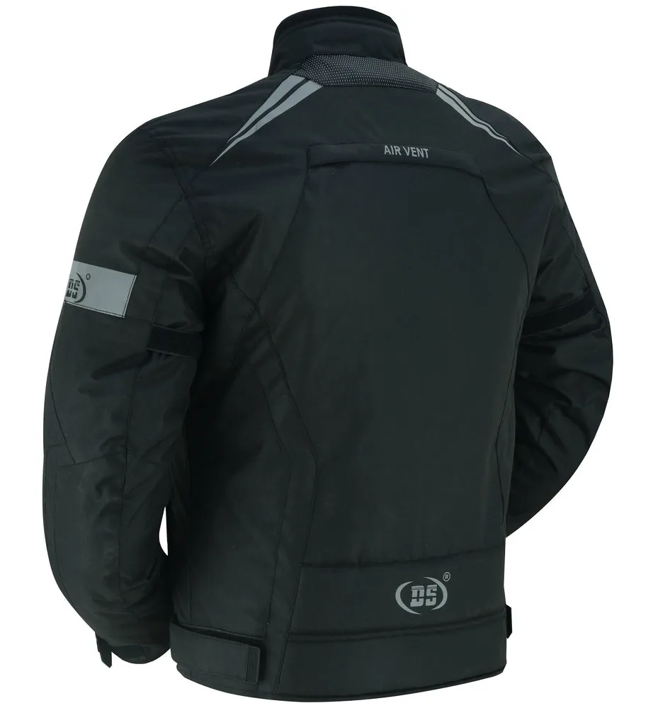 DS Flight Wings - Mens Textile Motorcycle Jacket - Black