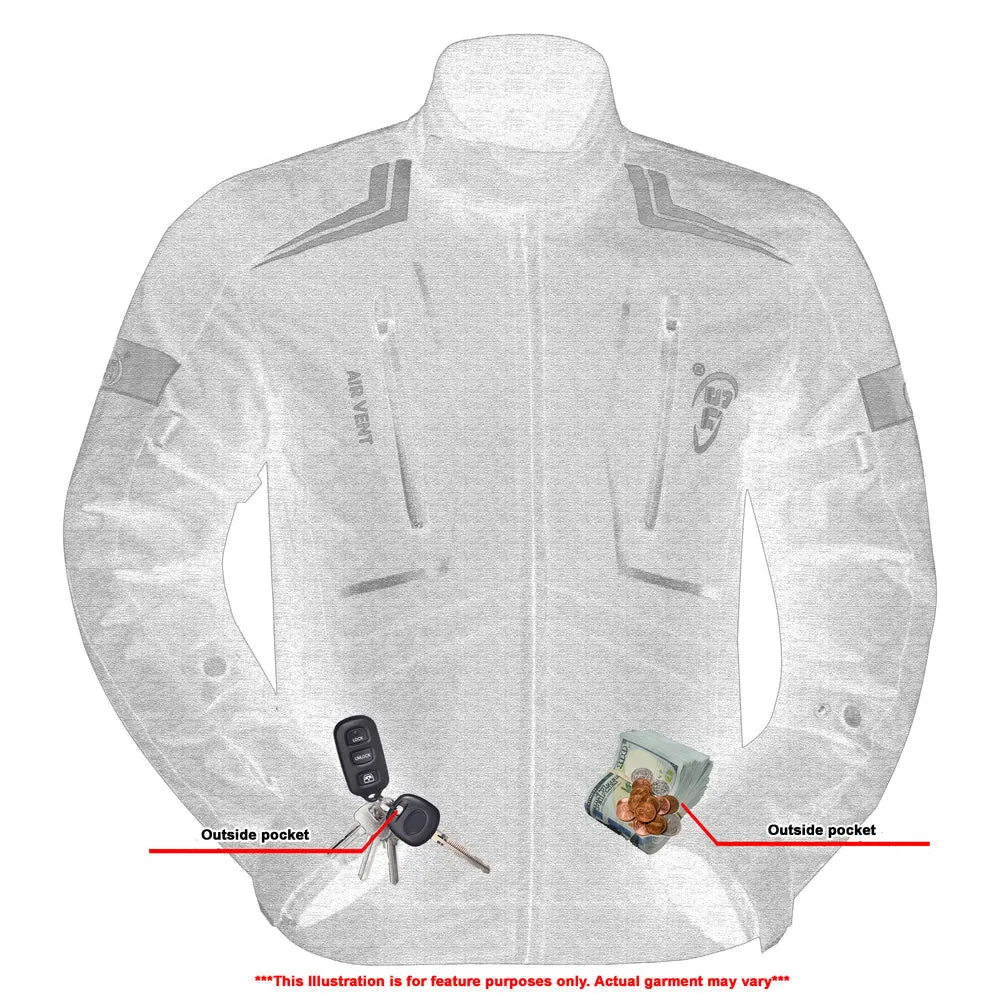 DS Flight Wings - Mens Textile Motorcycle Jacket - Black