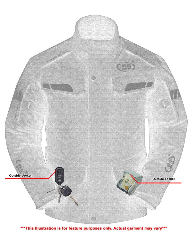 DS Heavy Duty Polyester Textile Mens motorcycle Jacket