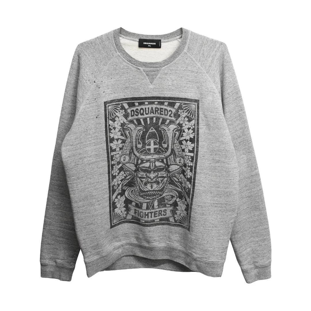 DSQUARED2 Heather grey Mens SIZE XXL Sweaters