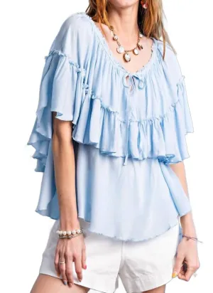 Elise Top In Blue