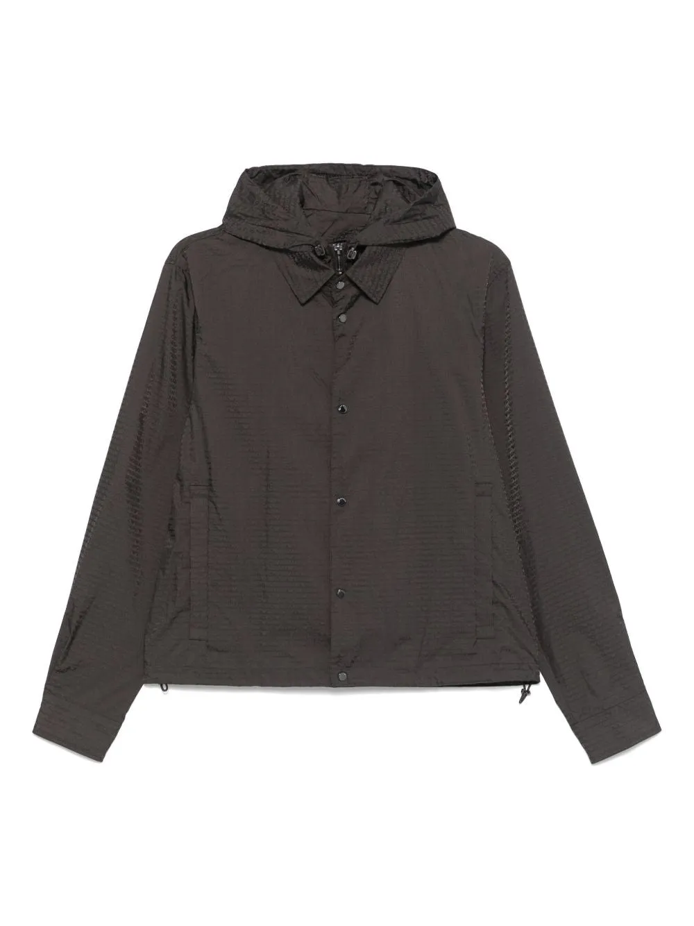 Emporio Armani Men's Blouson With Internal Nylon Bib Jacquard All-Over Lettering