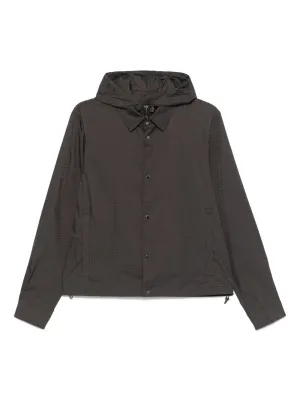 Emporio Armani Men's Blouson With Internal Nylon Bib Jacquard All-Over Lettering