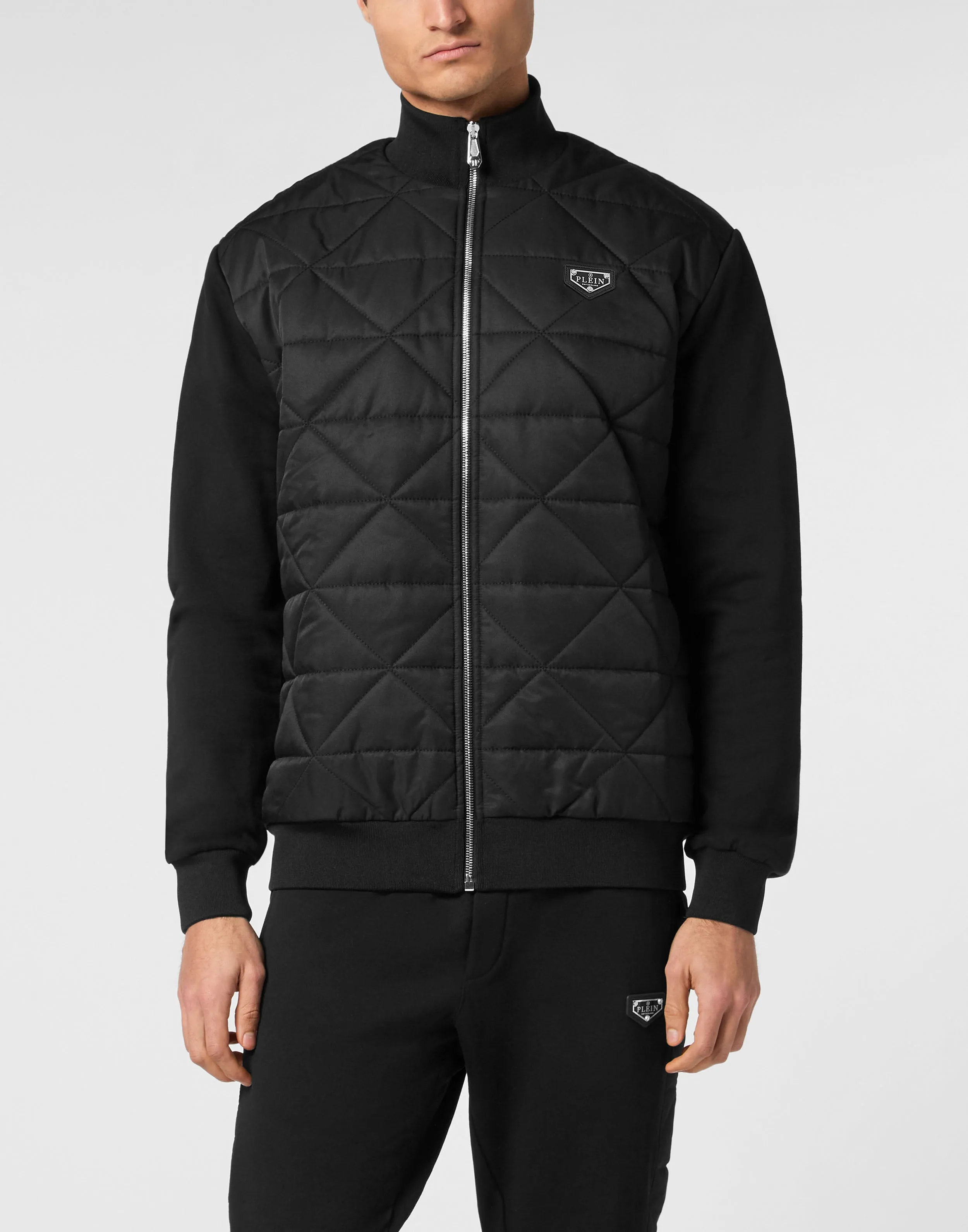 Fleece and Nylon Padded Jacket