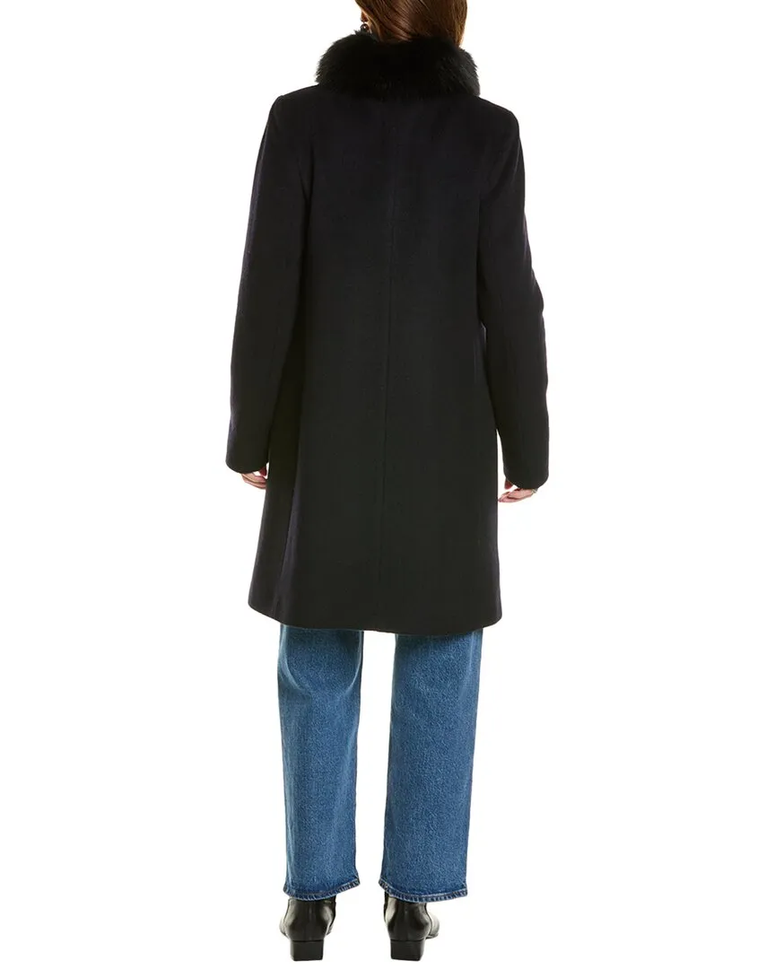 FLEURETTE Long Wool-Blend Coat