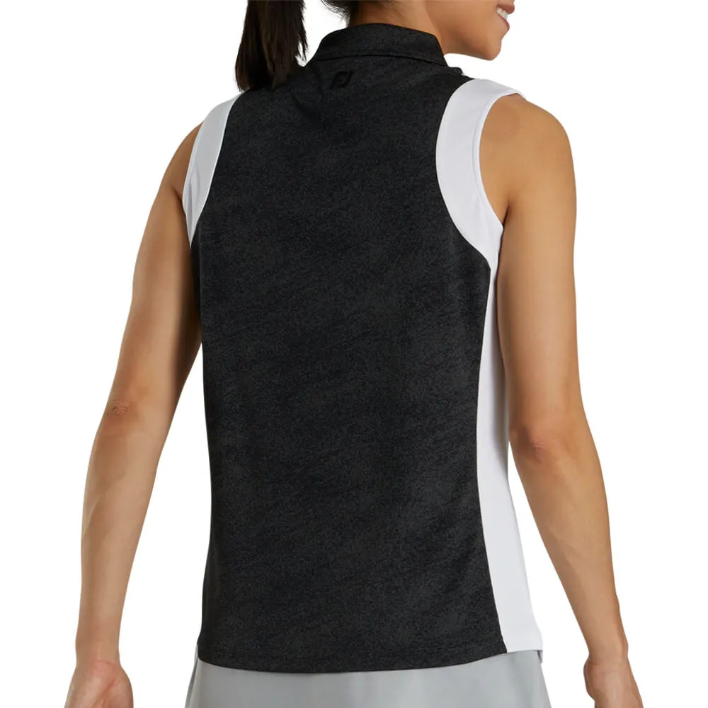 FootJoy Sleeveless Jacquard Back Shirt Golf Polo 2021 Women