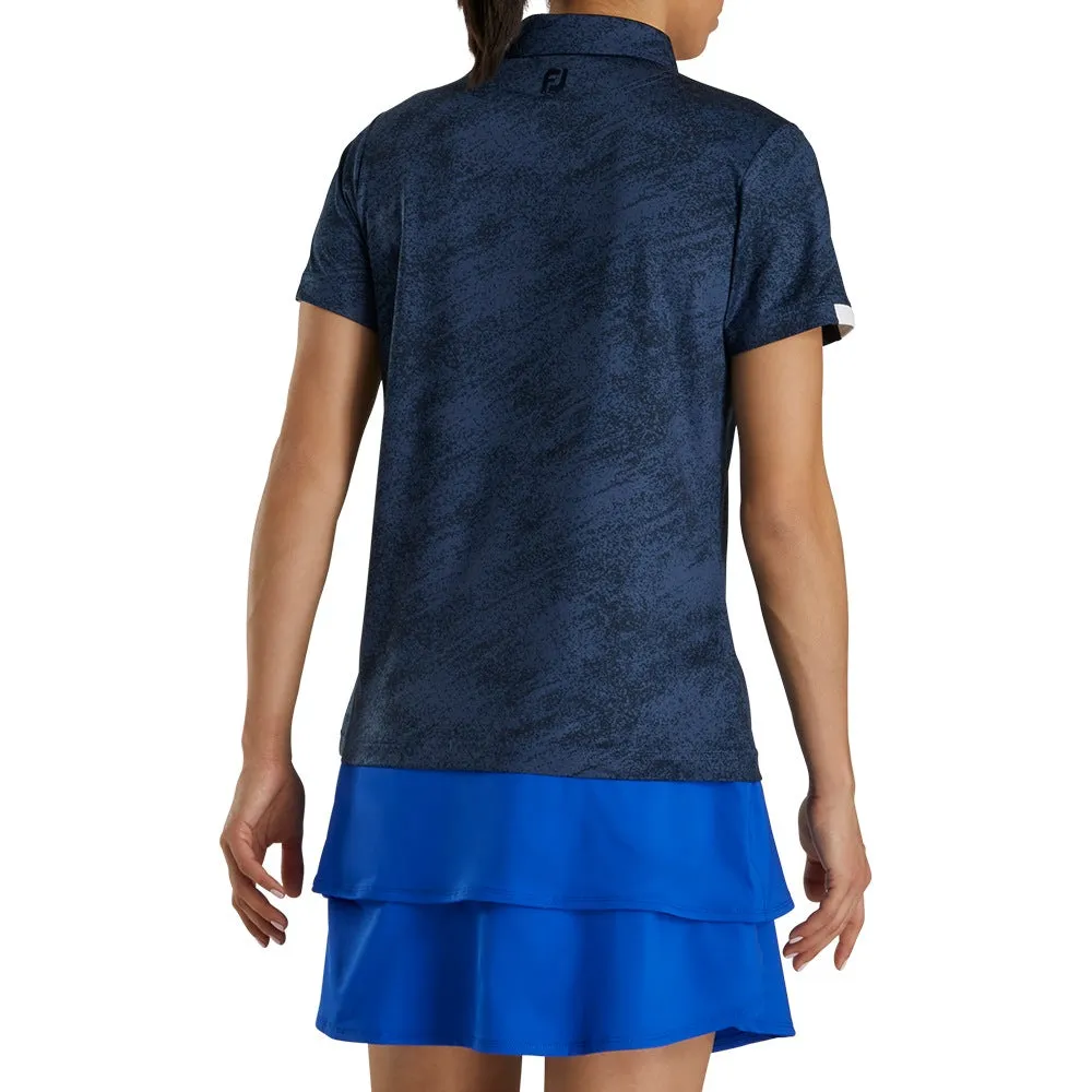 FootJoy Tonal Print Short Sleeve Golf Polo 2021 Women
