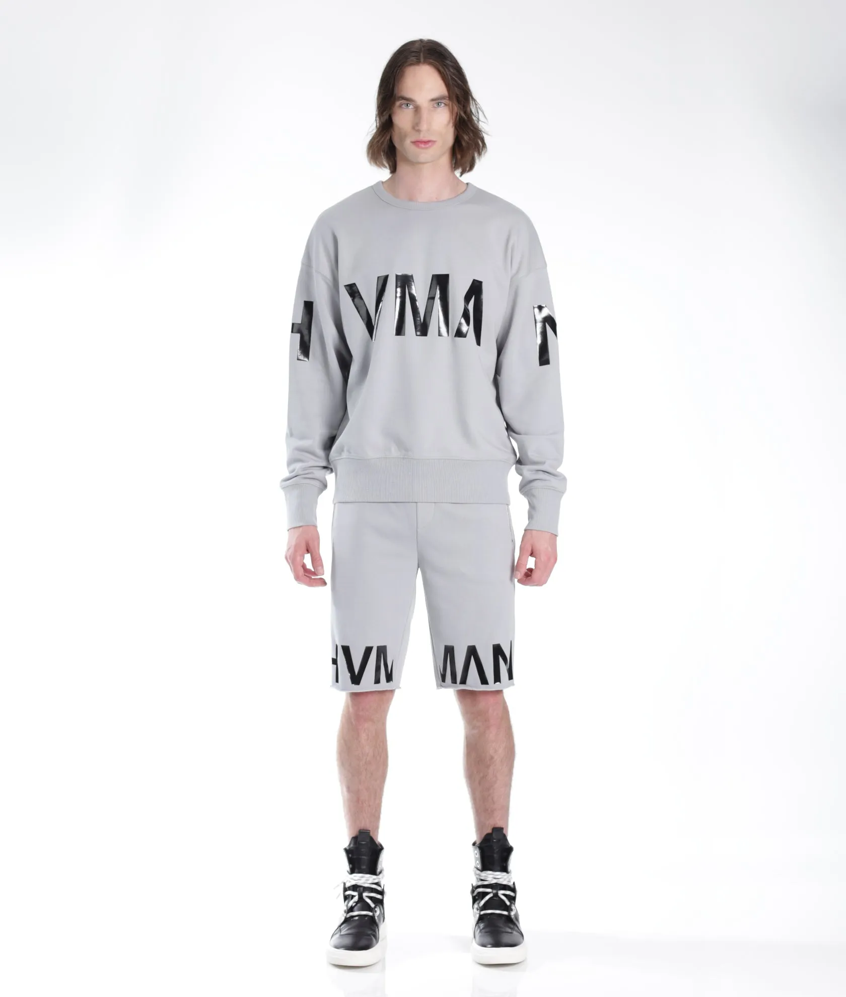 French Terry Sweatshort In Ghost