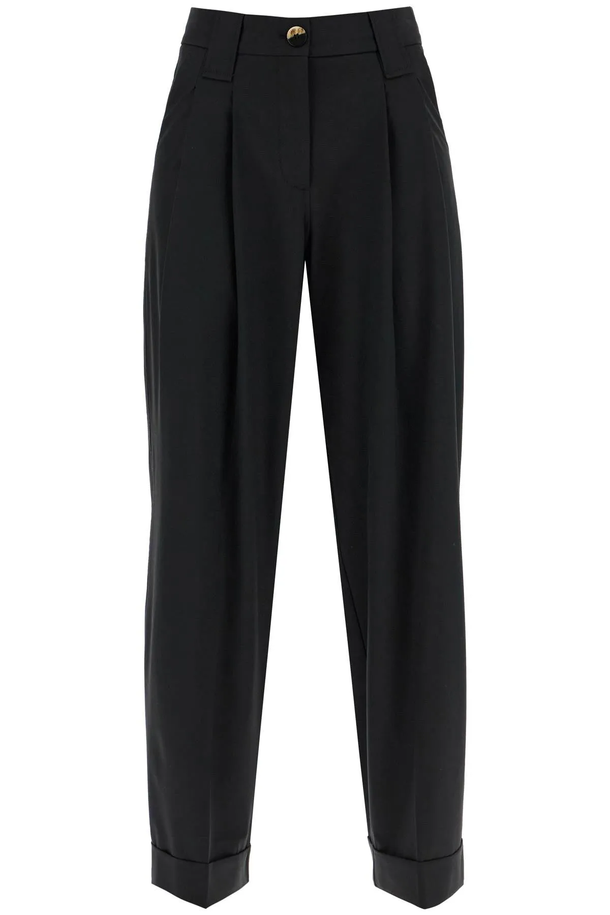 Ganni Women's Double Pleat Fluid Trousers