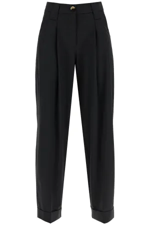 Ganni Women's Double Pleat Fluid Trousers