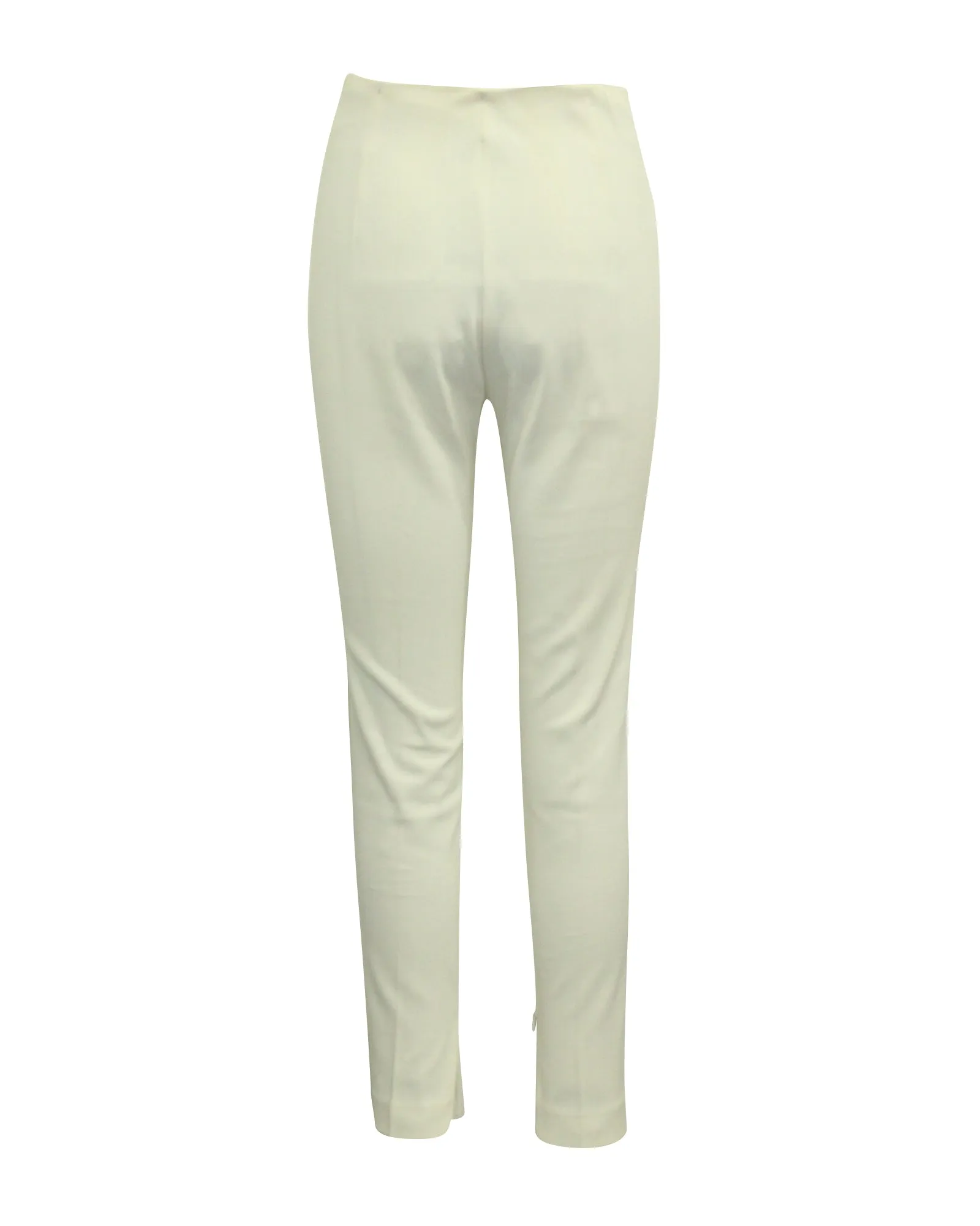 Giambattista Valli Straight Leg Pants in Ecru Cotton