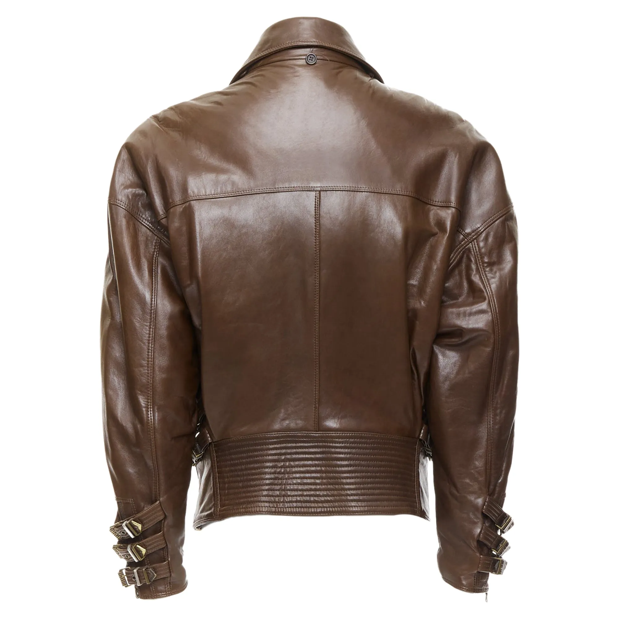 Gianni Versace S&M Bondage Buckle Tiger Bomber Jacket