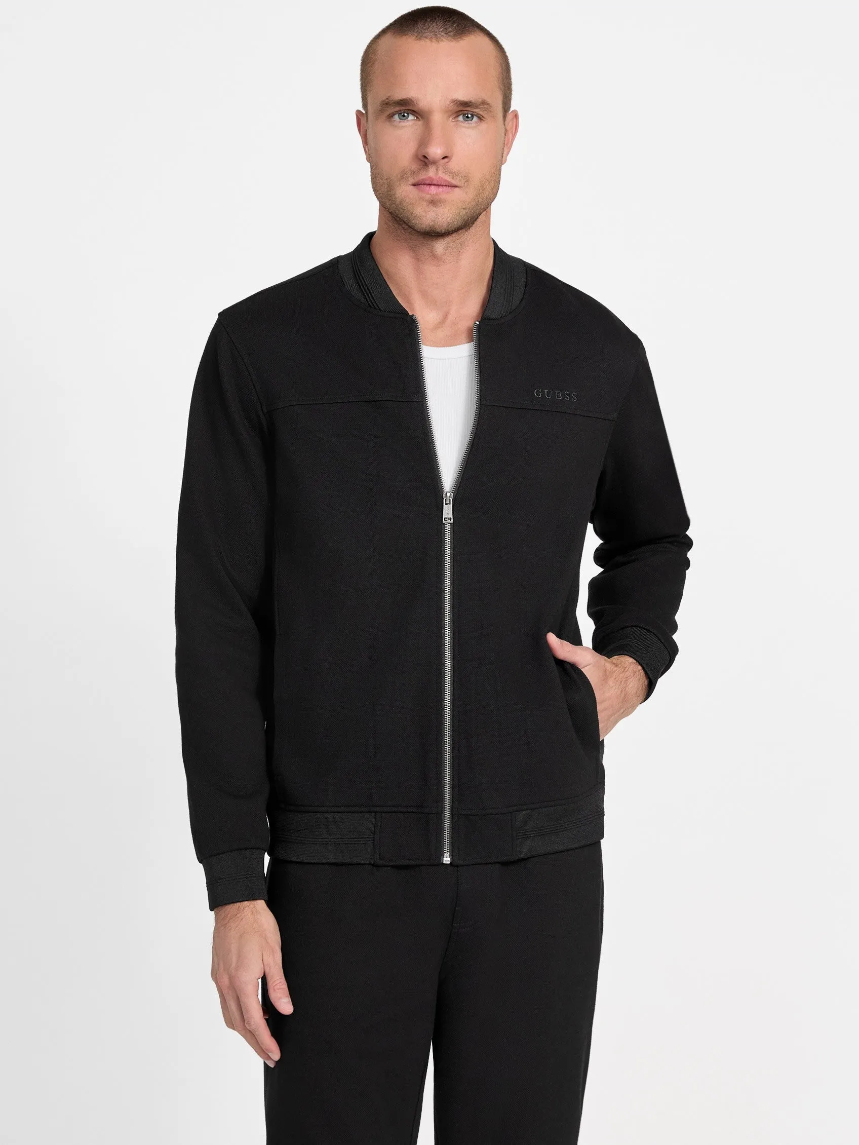 Giovanni Mock-Neck Flight Jacket