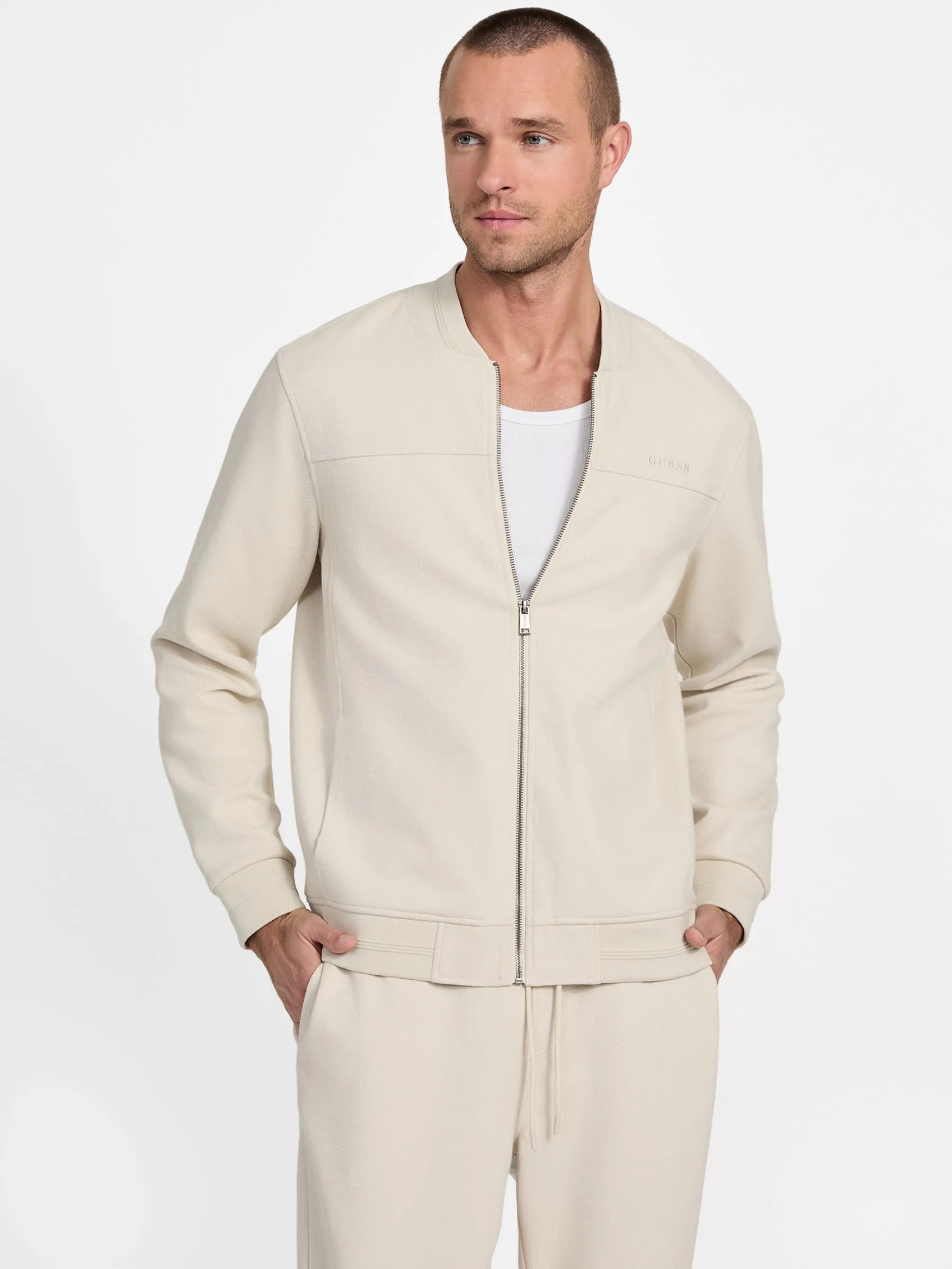 Giovanni Mock-Neck Flight Jacket