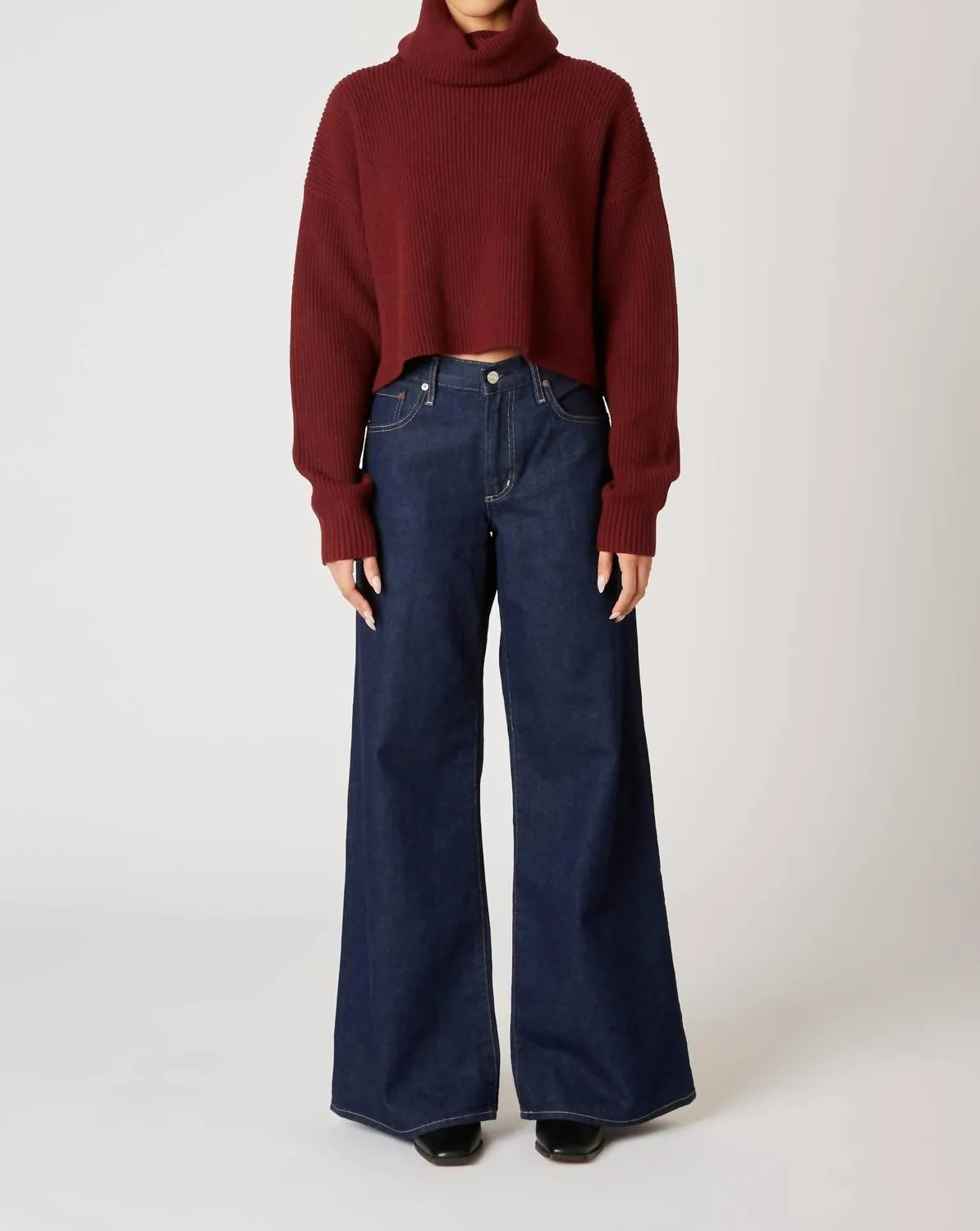 Gstaad Knit Sweater In Cherry Cola