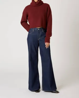 Gstaad Knit Sweater In Cherry Cola