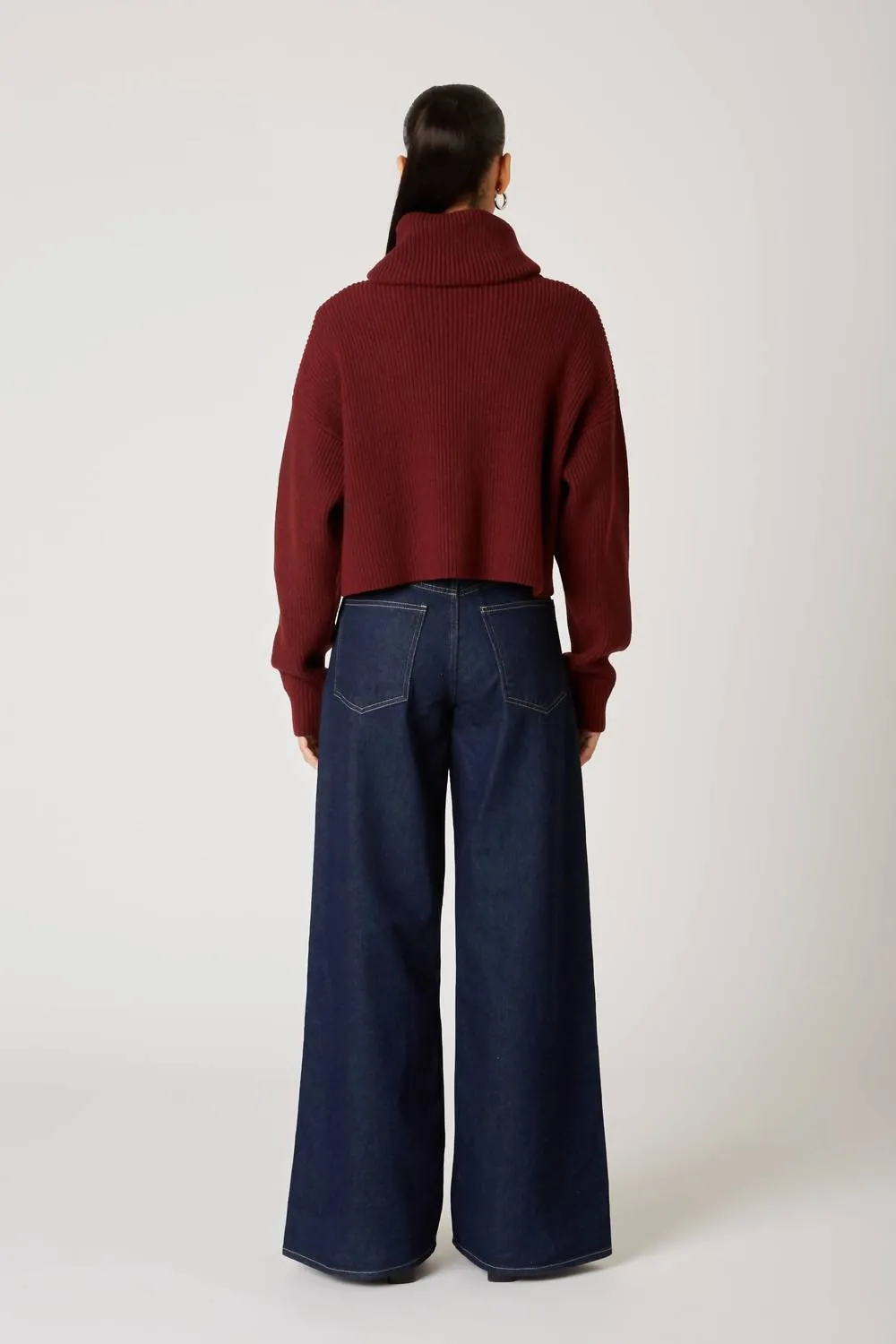 Gstaad Knit Sweater In Cherry Cola